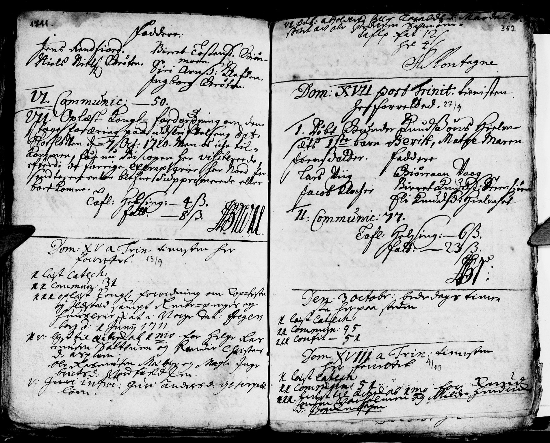 Ministerialprotokoller, klokkerbøker og fødselsregistre - Nordland, AV/SAT-A-1459/812/L0172: Parish register (official) no. 812A01, 1677-1718, p. 352