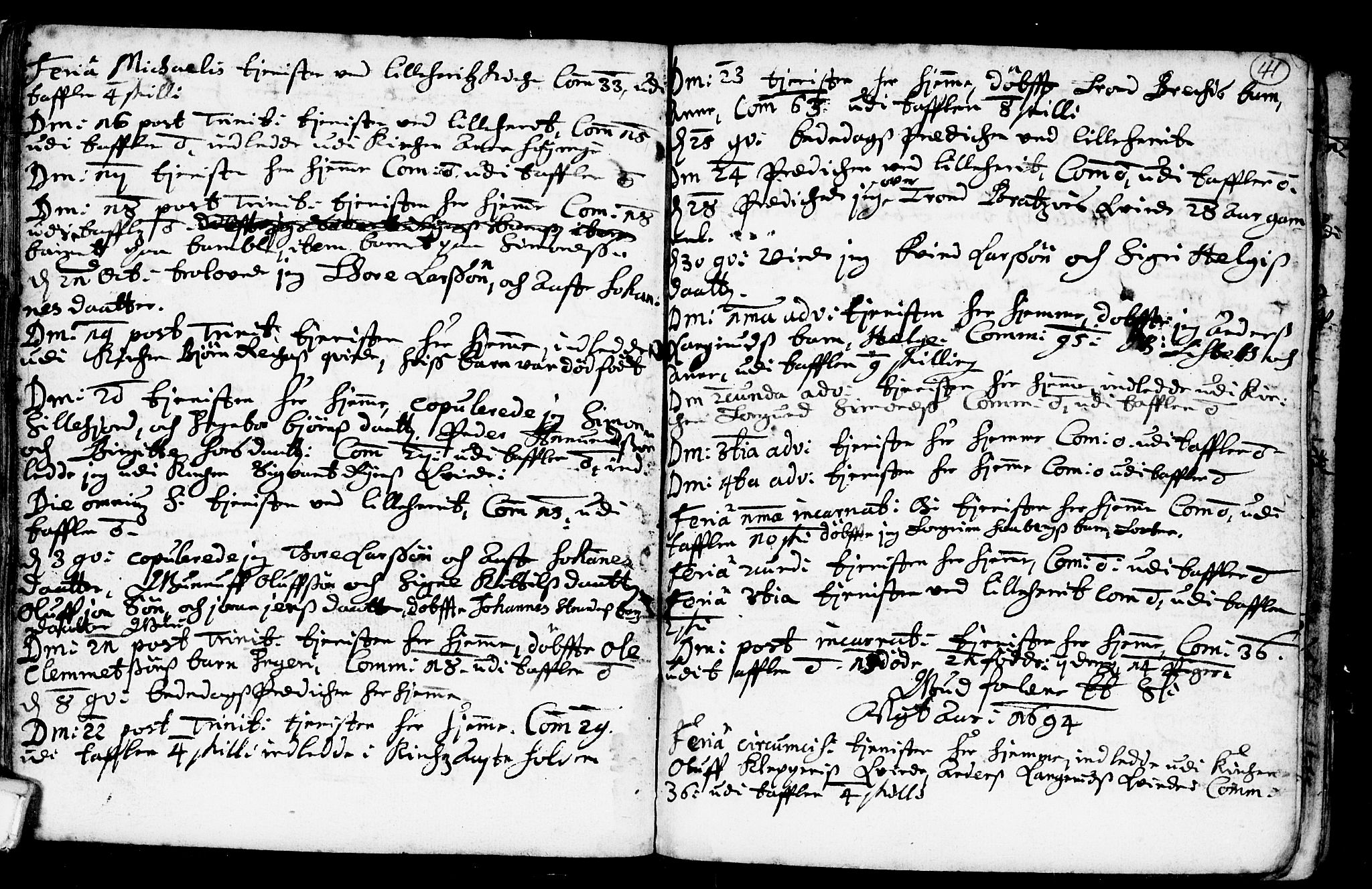 Heddal kirkebøker, SAKO/A-268/F/Fa/L0001: Parish register (official) no. I 1, 1648-1699, p. 41