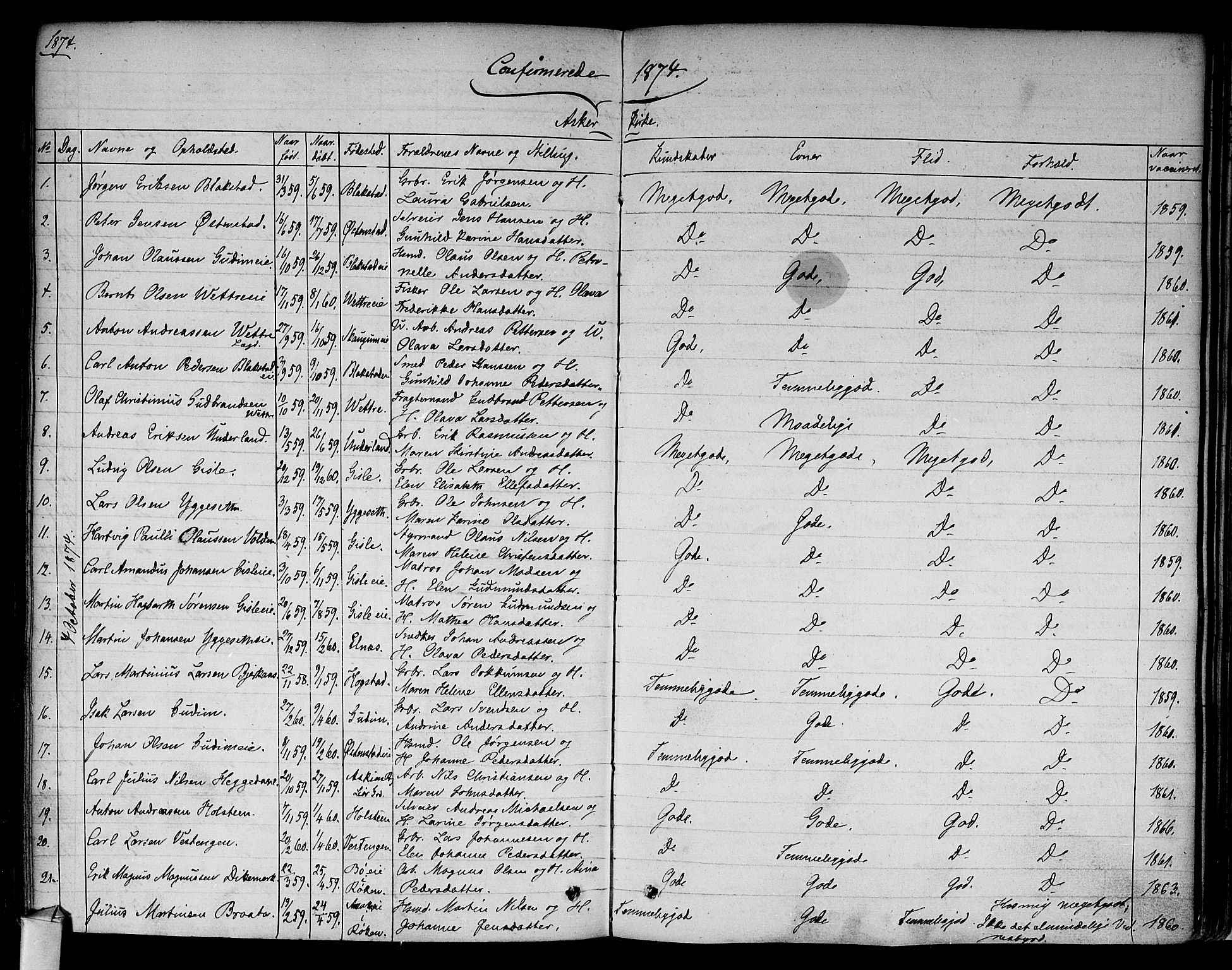 Asker prestekontor Kirkebøker, SAO/A-10256a/F/Fa/L0009: Parish register (official) no. I 9, 1825-1878, p. 305