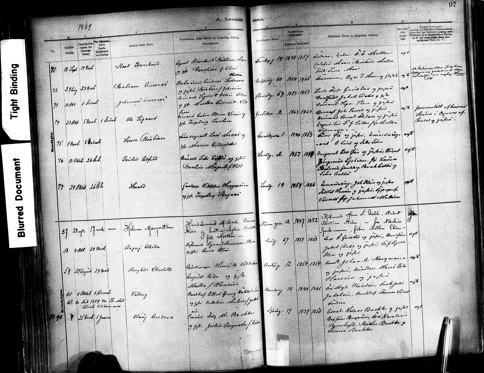 Ministerialprotokoller, klokkerbøker og fødselsregistre - Sør-Trøndelag, SAT/A-1456/602/L0119: Parish register (official) no. 602A17, 1880-1901, p. 97