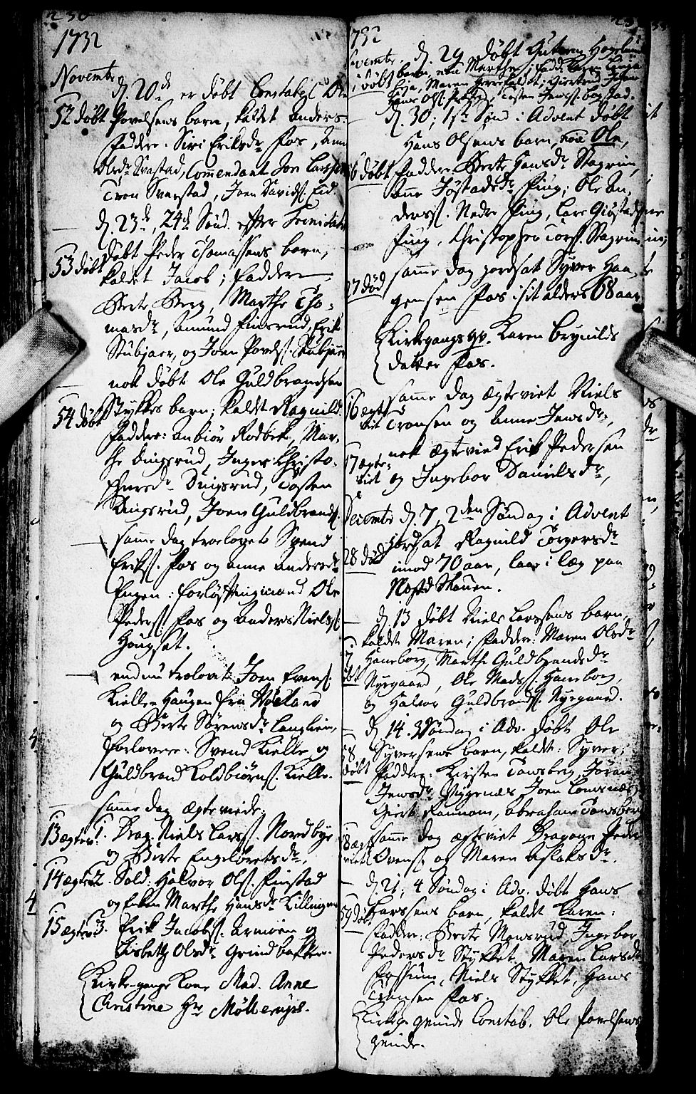 Aurskog prestekontor Kirkebøker, SAO/A-10304a/F/Fa/L0001: Parish register (official) no. I 1, 1707-1735, p. 230-231