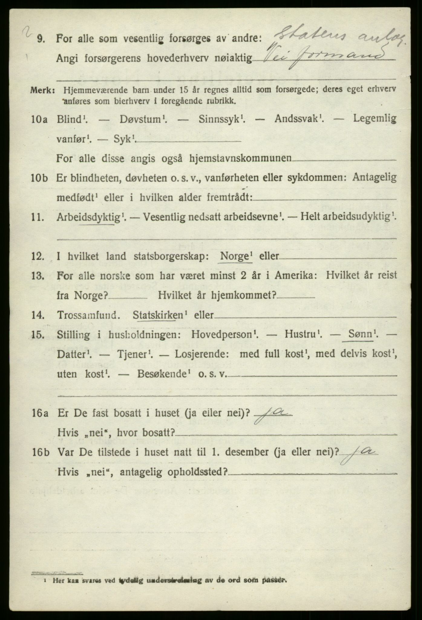 SAB, 1920 census for Stryn, 1920, p. 2141