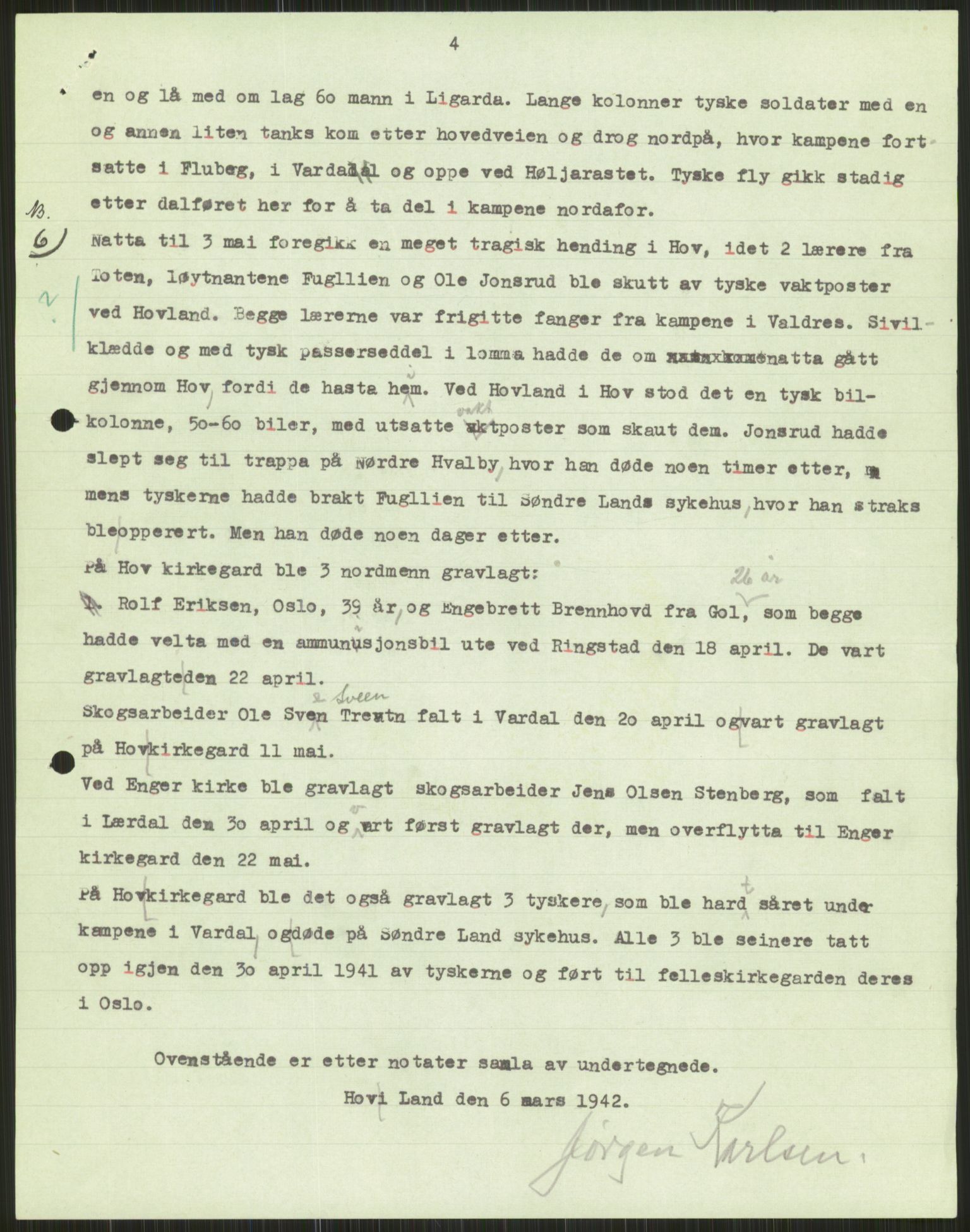 Forsvaret, Forsvarets krigshistoriske avdeling, AV/RA-RAFA-2017/Y/Ya/L0014: II-C-11-31 - Fylkesmenn.  Rapporter om krigsbegivenhetene 1940., 1940, p. 204