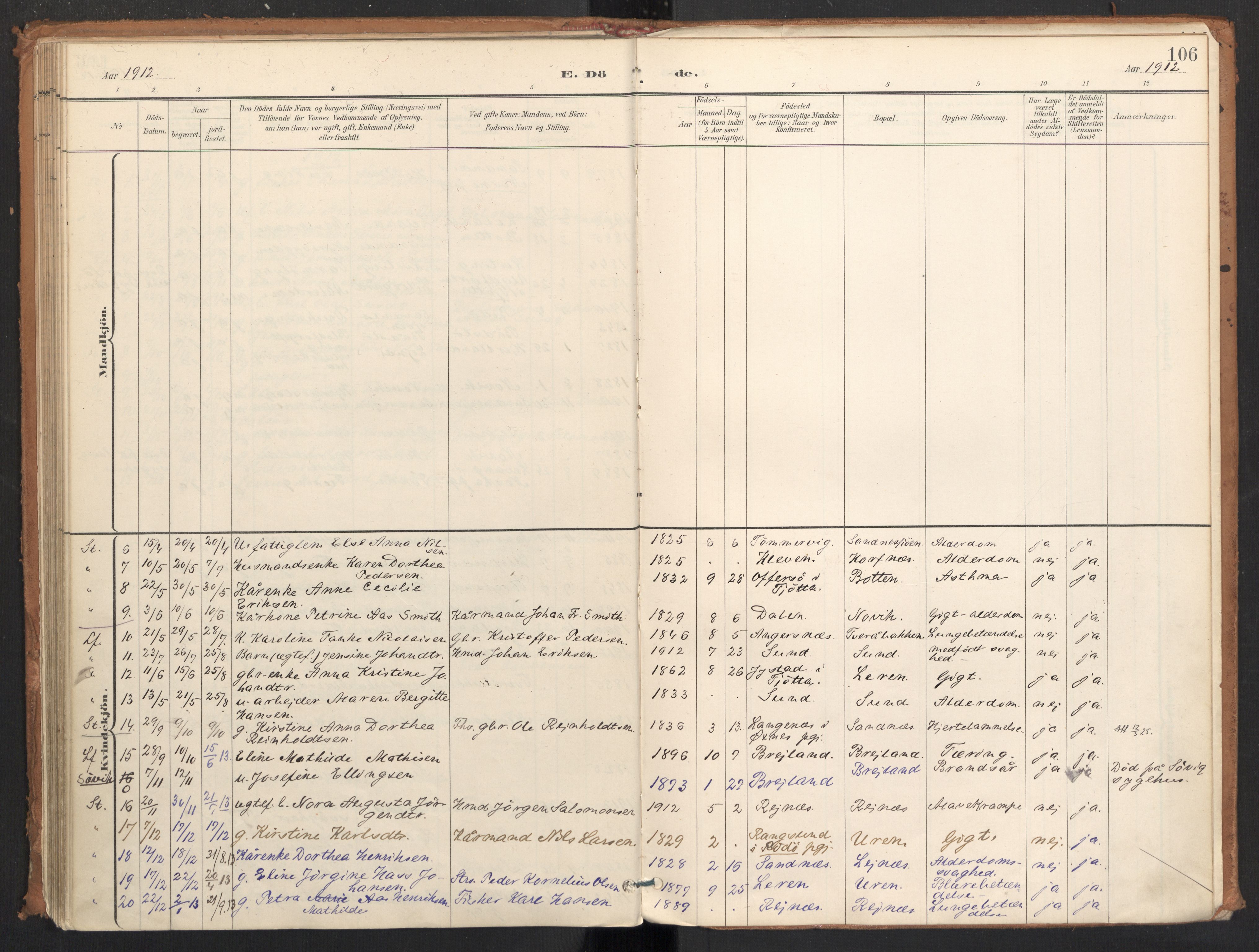 Ministerialprotokoller, klokkerbøker og fødselsregistre - Nordland, AV/SAT-A-1459/831/L0472: Parish register (official) no. 831A03, 1897-1912, p. 106