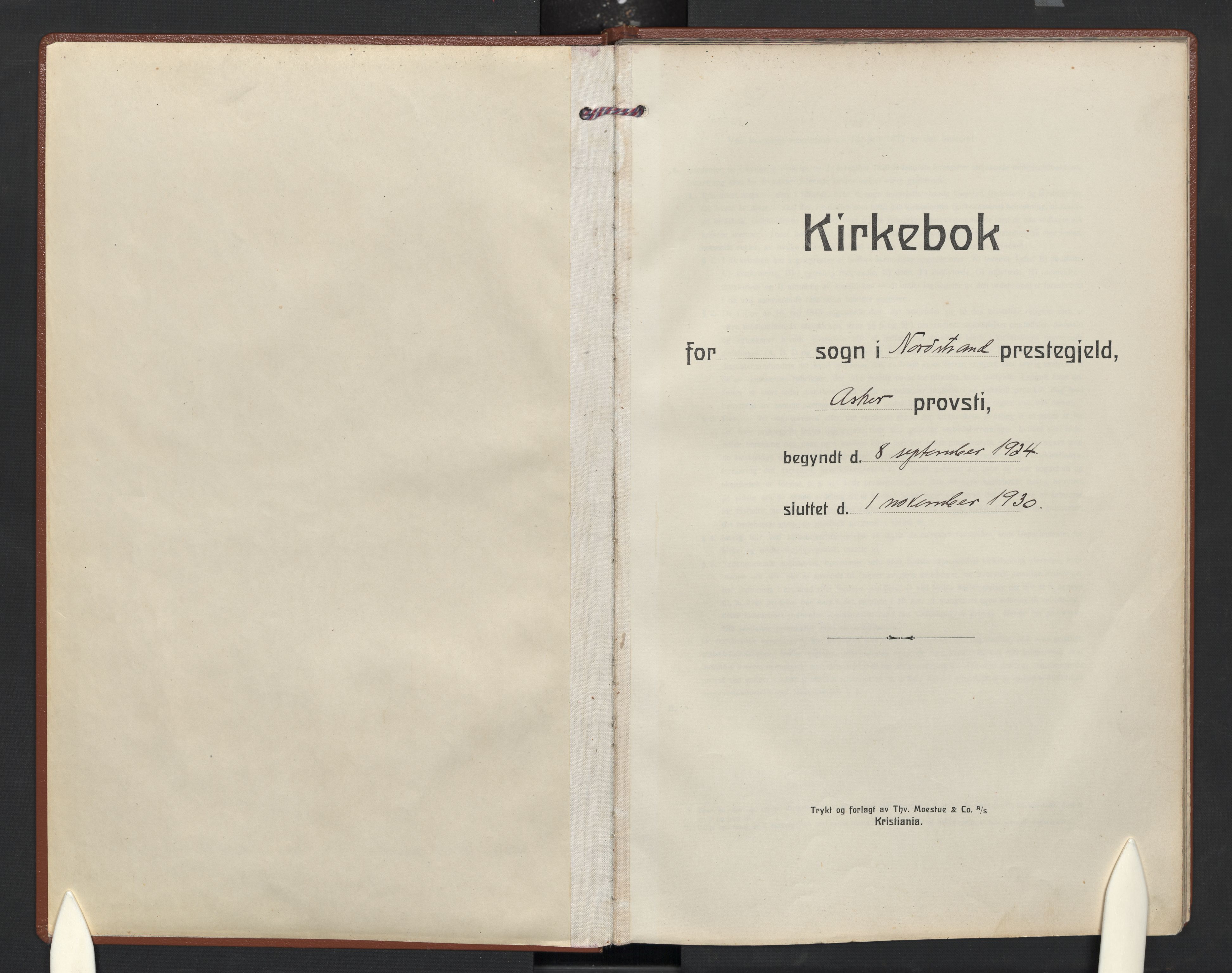 Nordstrand prestekontor Kirkebøker, AV/SAO-A-10362a/F/Fa/L0004: Parish register (official) no. 4, 1924-1930