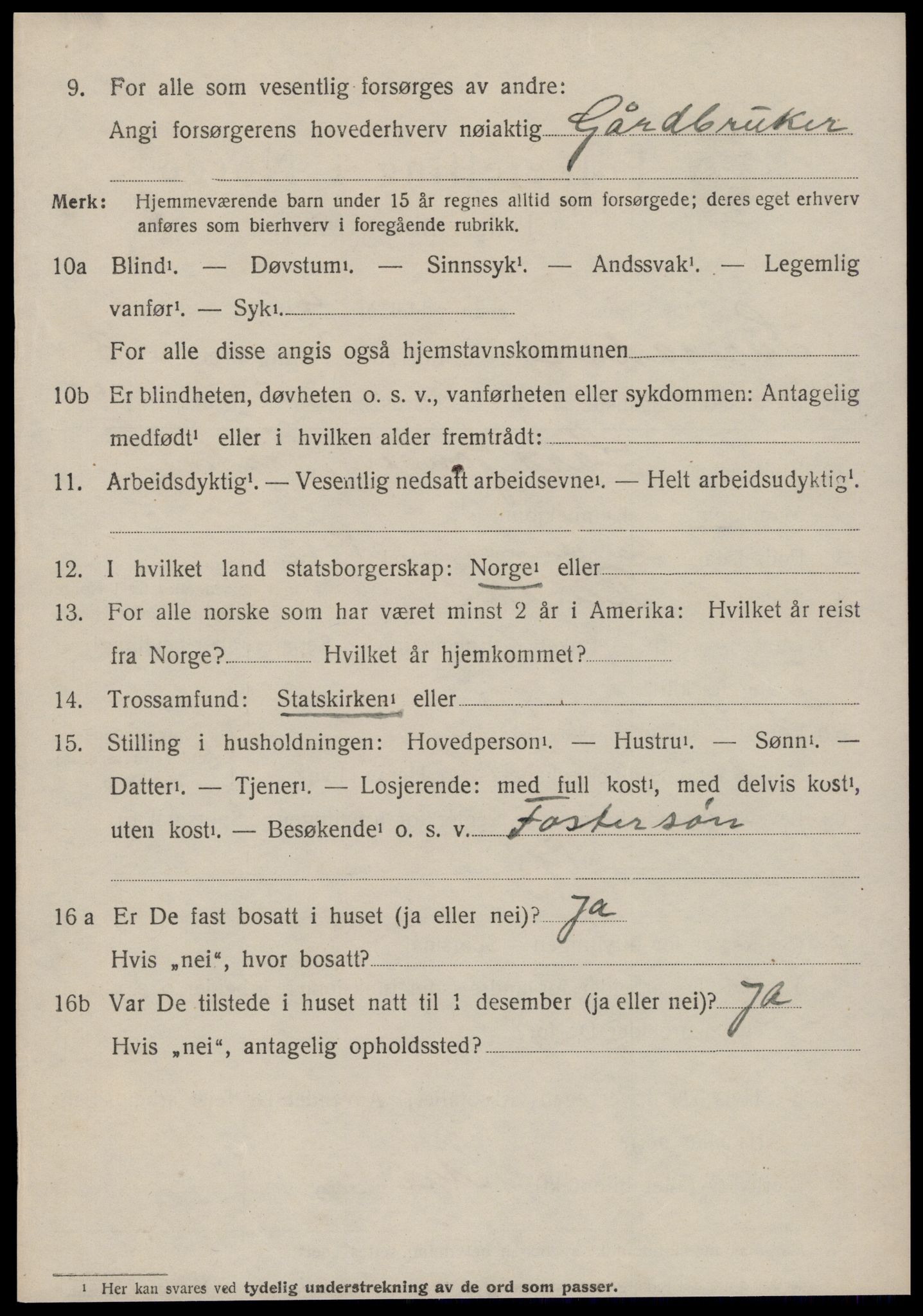 SAT, 1920 census for Surnadal, 1920, p. 2638