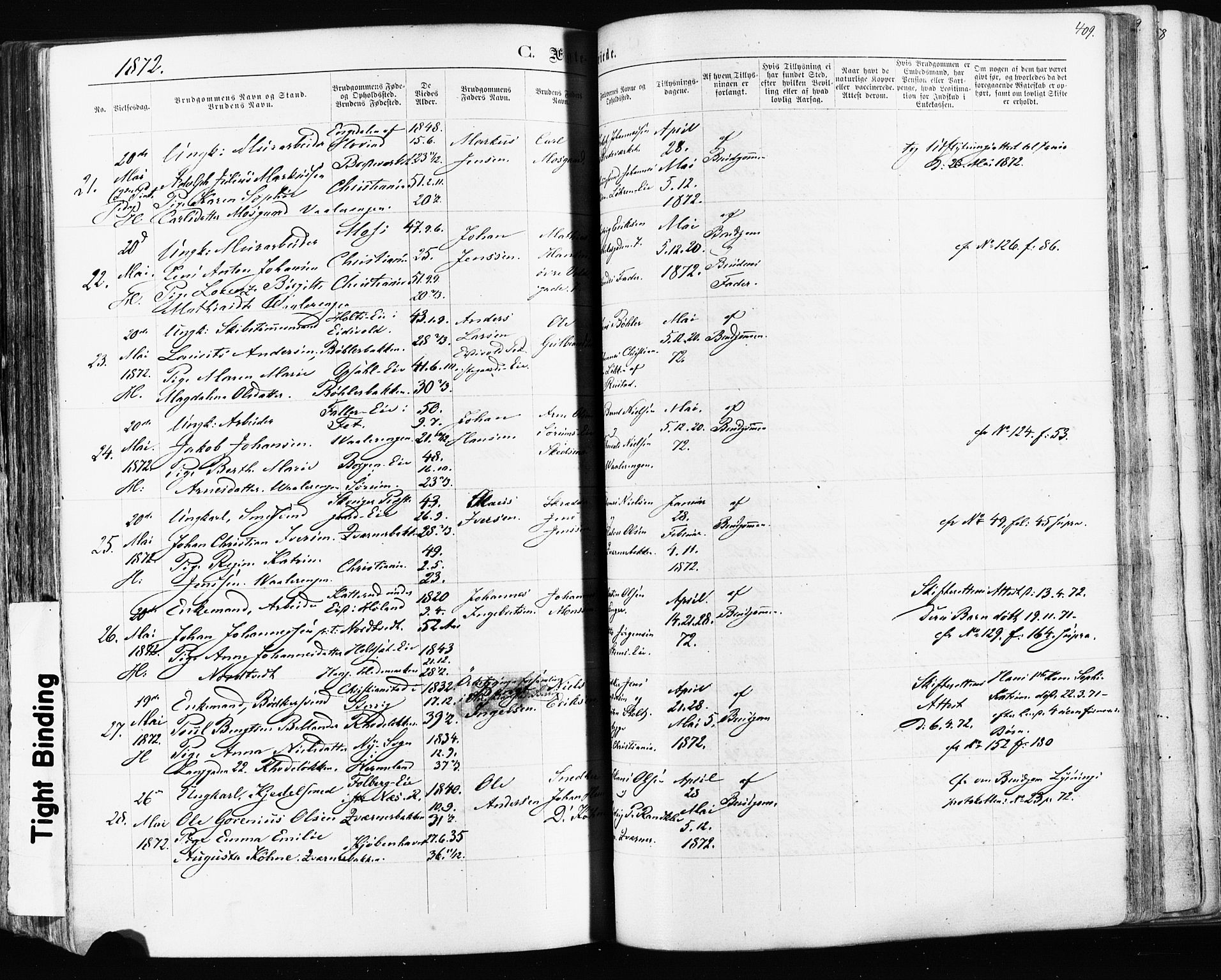 Østre Aker prestekontor Kirkebøker, AV/SAO-A-10840/F/Fa/L0003: Parish register (official) no. I 3, 1869-1875, p. 409