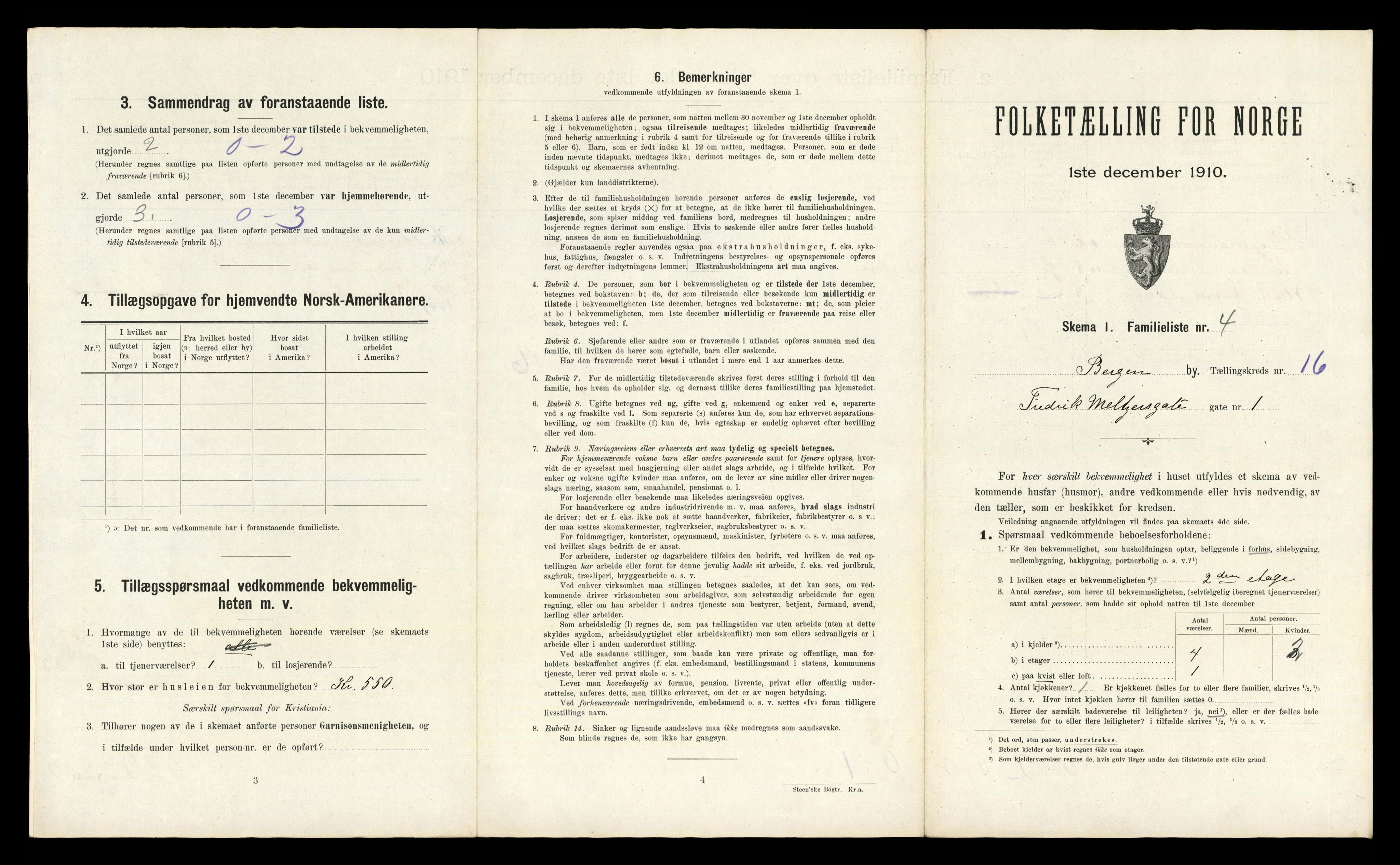 RA, 1910 census for Bergen, 1910, p. 5121