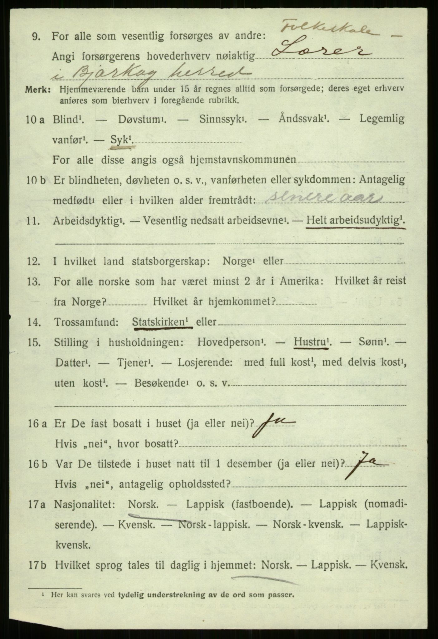 SATØ, 1920 census for Bjarkøy, 1920, p. 4284