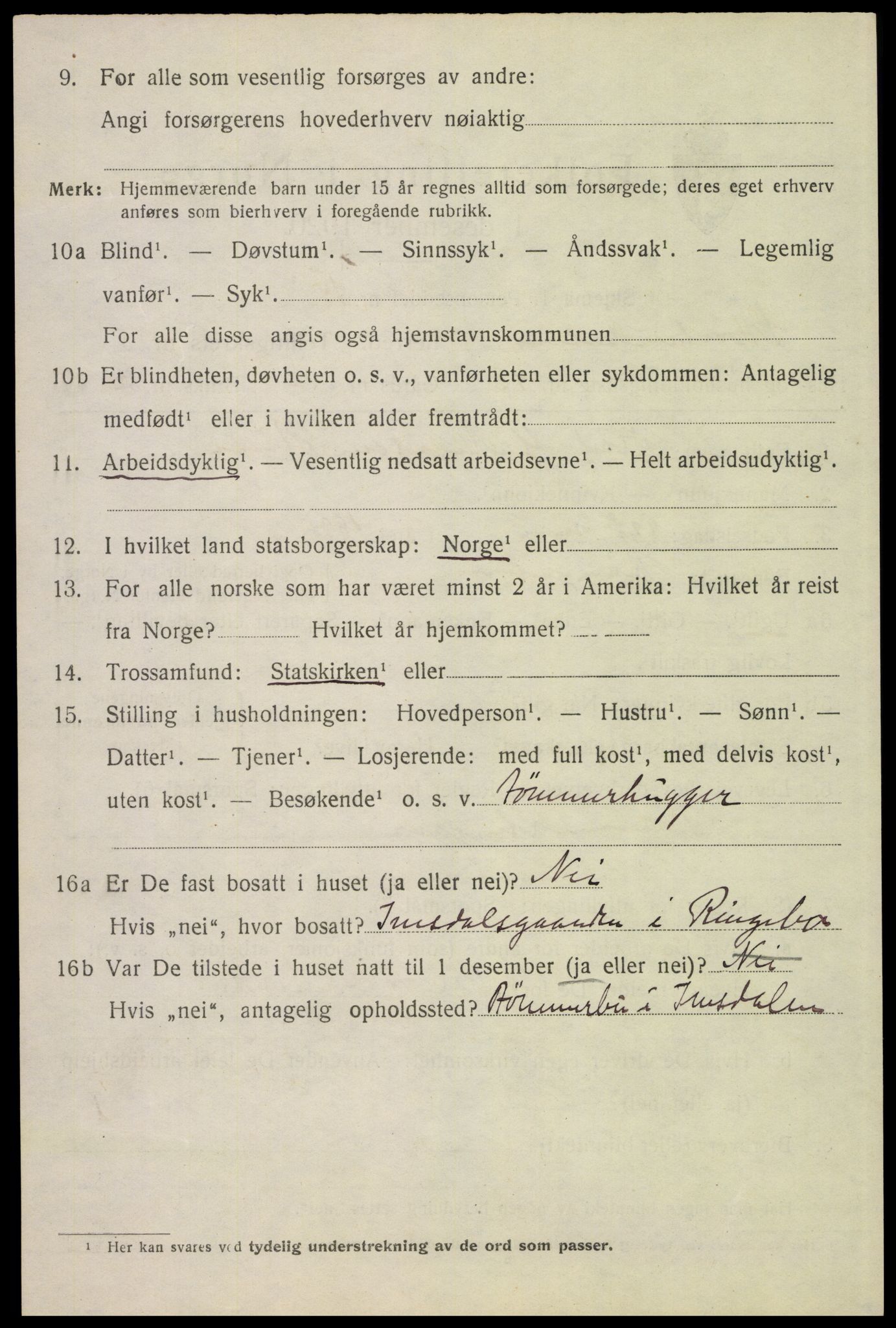 SAH, 1920 census for Stor-Elvdal, 1920, p. 4907