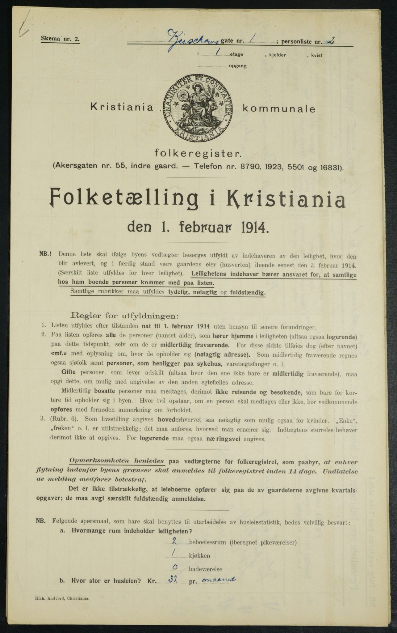 OBA, Municipal Census 1914 for Kristiania, 1914, p. 49374