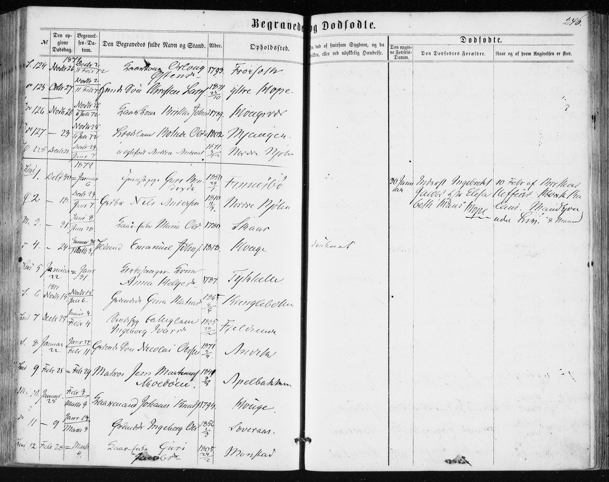 Lindås Sokneprestembete, SAB/A-76701/H/Haa: Parish register (official) no. A 16, 1863-1875, p. 246