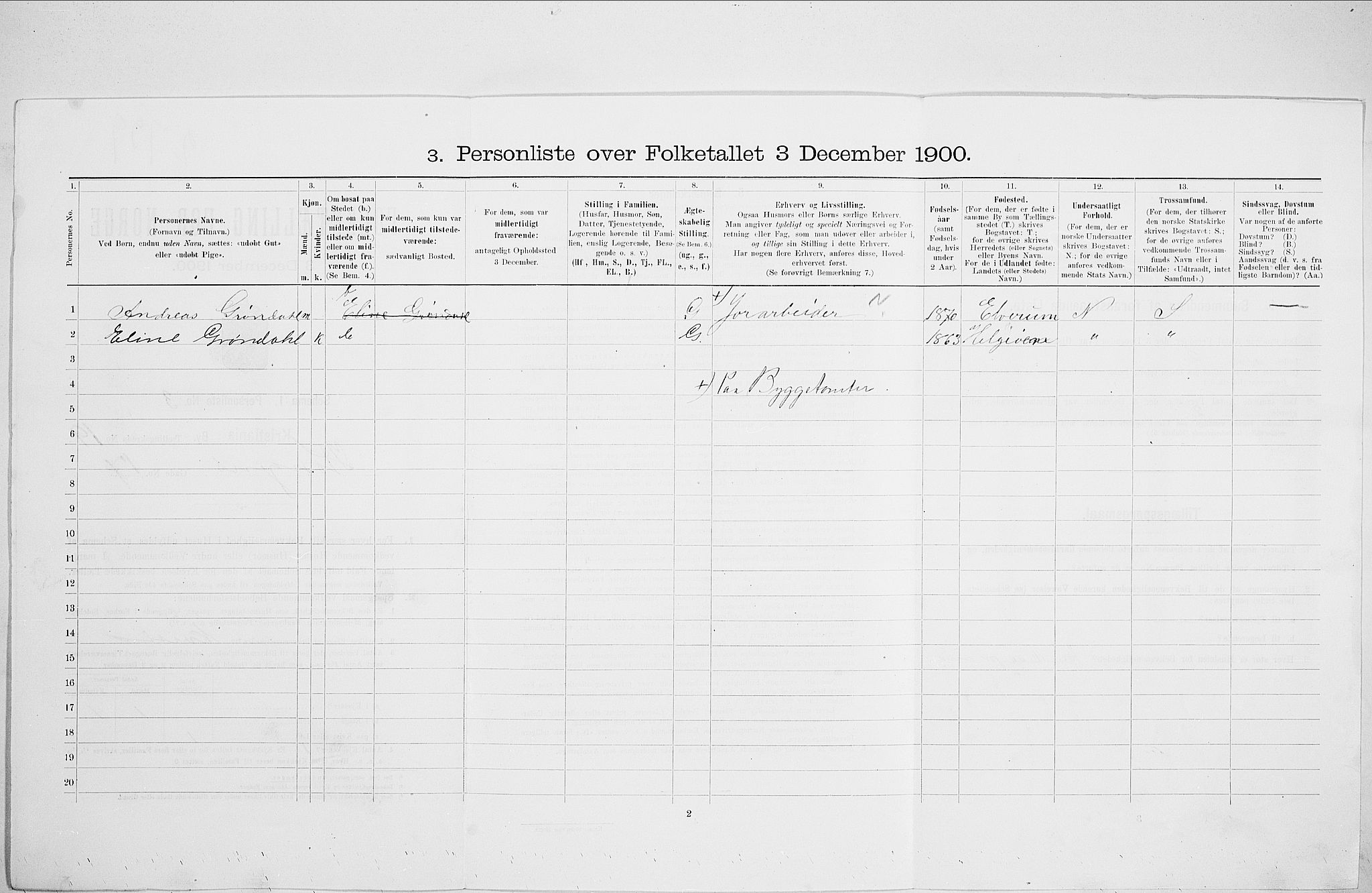 SAO, 1900 census for Kristiania, 1900, p. 48812
