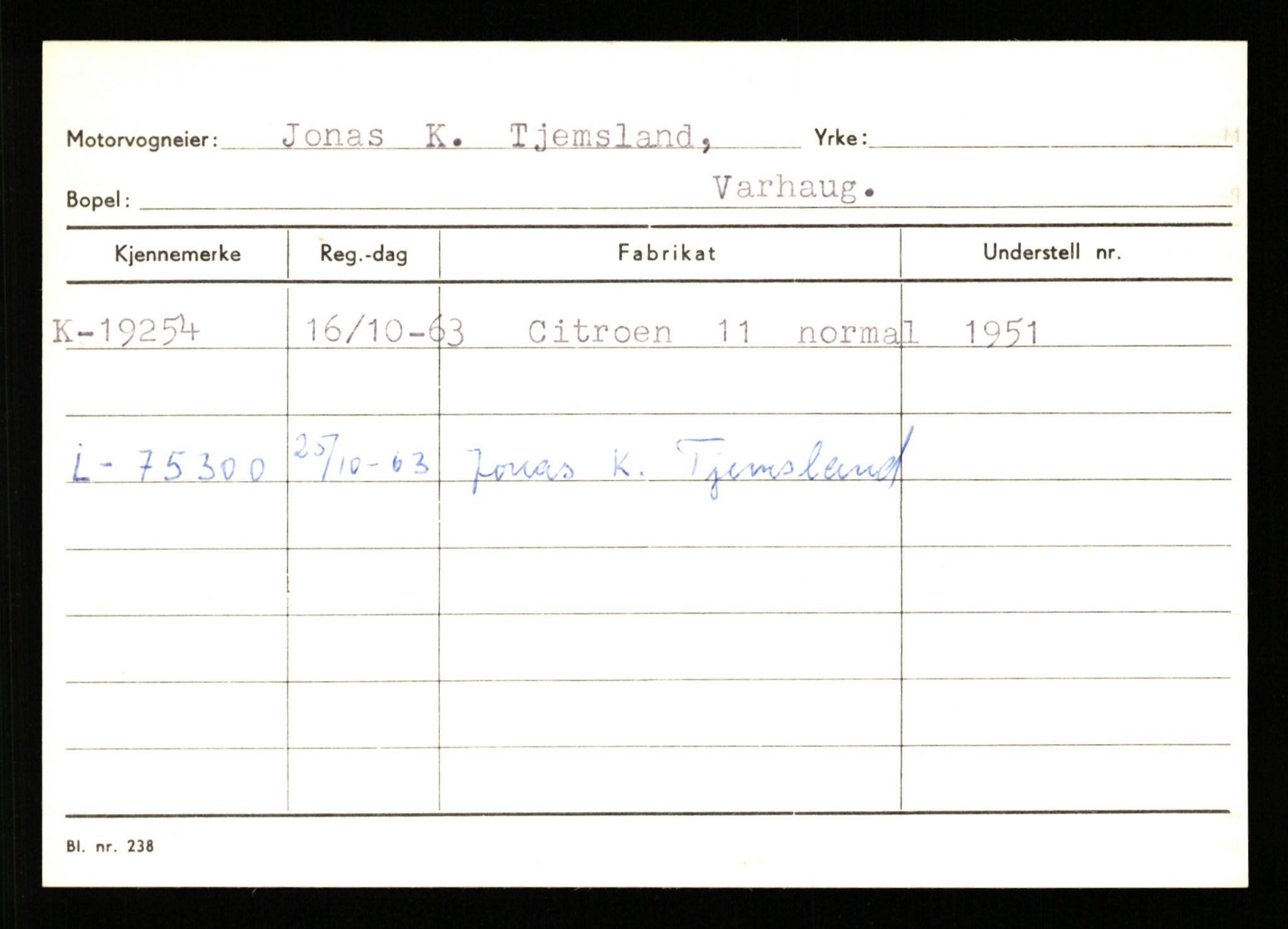 Stavanger trafikkstasjon, AV/SAST-A-101942/0/G/L0004: Registreringsnummer: 15497 - 22957, 1930-1971, p. 1601