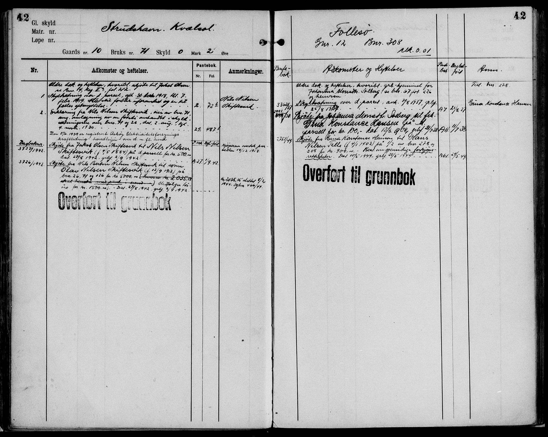 Midhordland sorenskriveri, AV/SAB-A-3001/1/G/Ga/Gab/L0101: Mortgage register no. II.A.b.101, p. 42