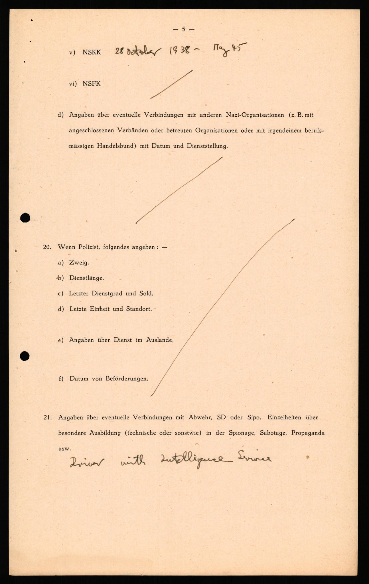 Forsvaret, Forsvarets overkommando II, RA/RAFA-3915/D/Db/L0041: CI Questionaires.  Diverse nasjonaliteter., 1945-1946, p. 541