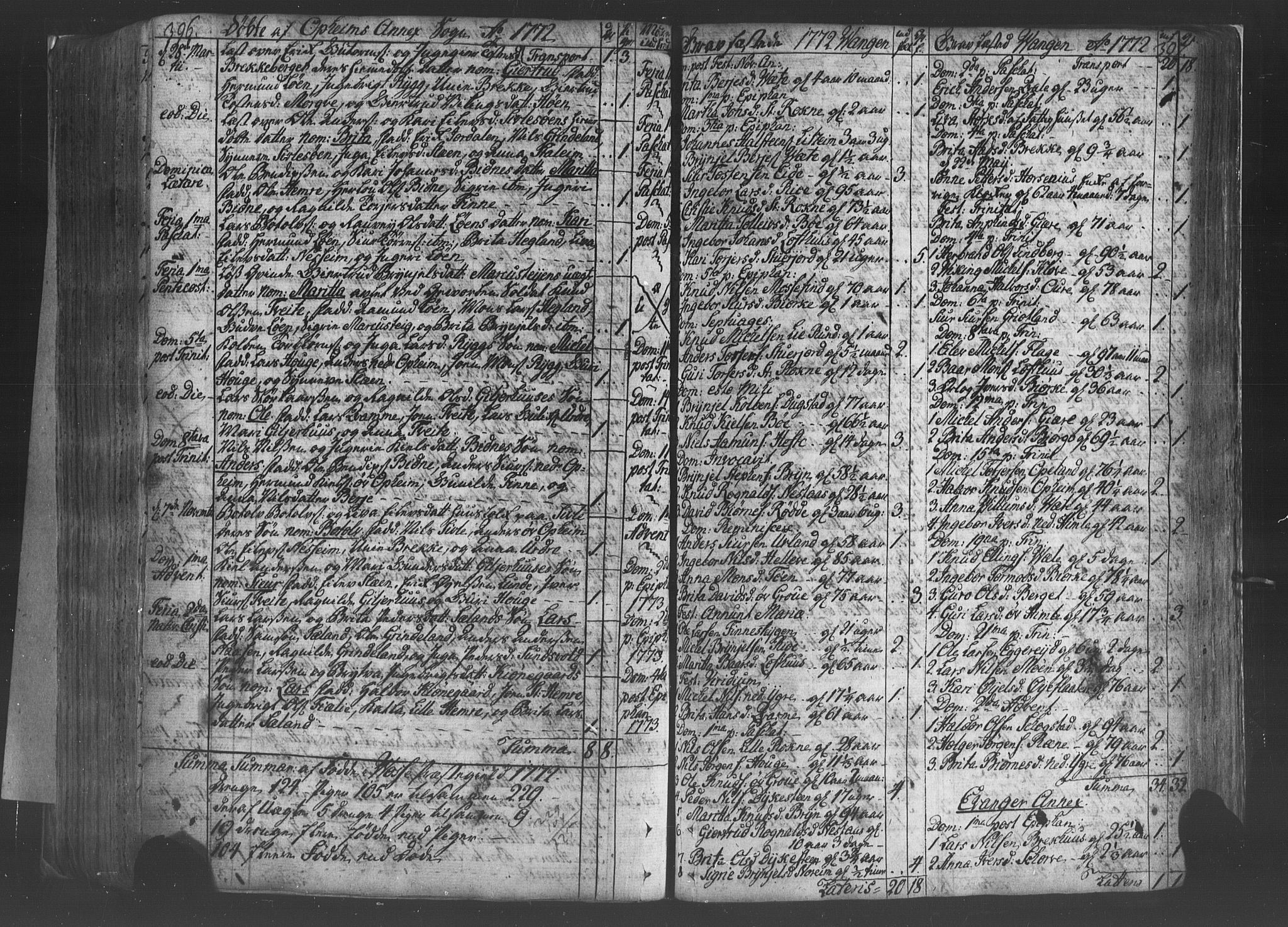 Voss sokneprestembete, SAB/A-79001/H/Haa: Parish register (official) no. A 8, 1752-1780, p. 396-397