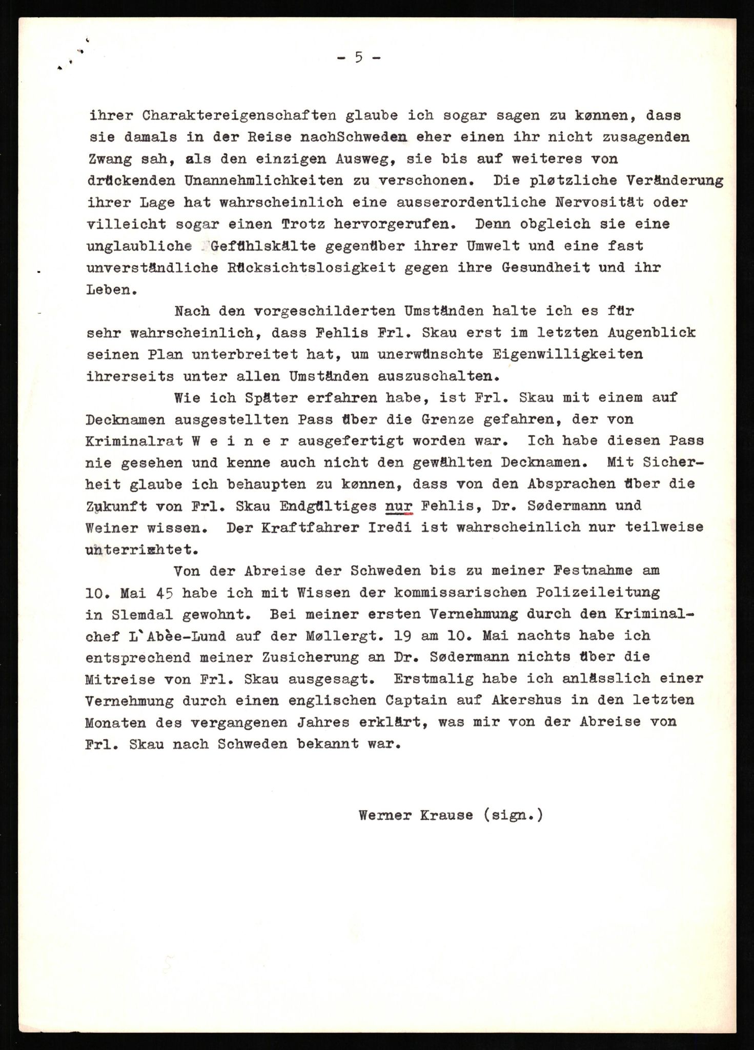 Forsvaret, Forsvarets overkommando II, AV/RA-RAFA-3915/D/Db/L0018: CI Questionaires. Tyske okkupasjonsstyrker i Norge. Tyskere., 1945-1946, p. 90