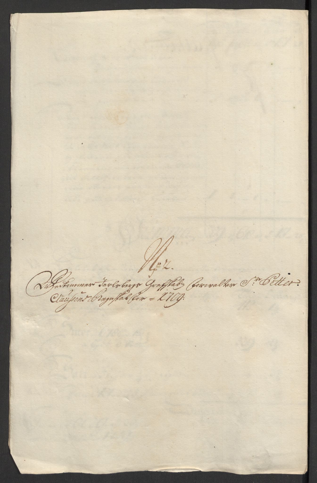 Rentekammeret inntil 1814, Reviderte regnskaper, Fogderegnskap, RA/EA-4092/R32/L1874: Fogderegnskap Jarlsberg grevskap, 1709, p. 127