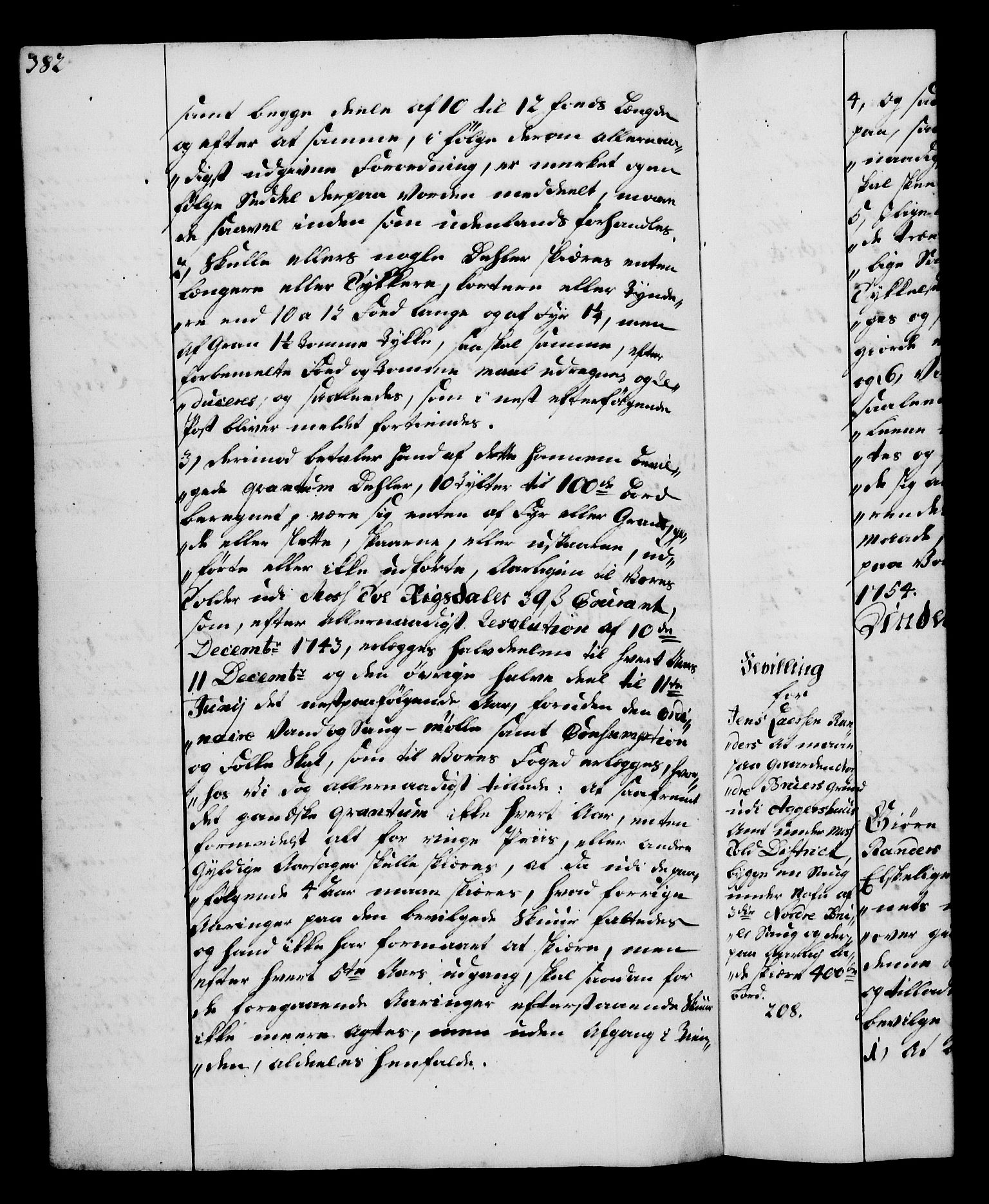 Rentekammeret, Kammerkanselliet, AV/RA-EA-3111/G/Gg/Gga/L0006: Norsk ekspedisjonsprotokoll med register (merket RK 53.6), 1749-1759, p. 382