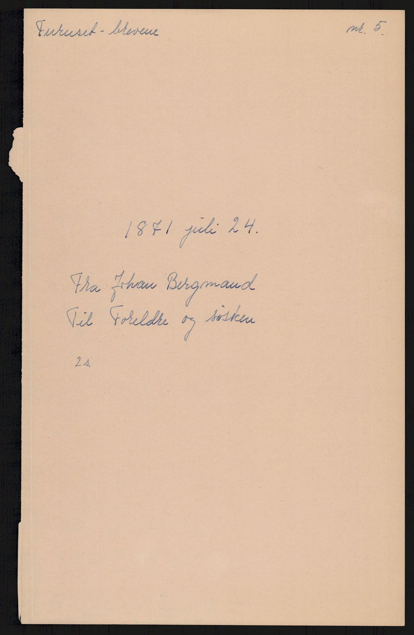 Samlinger til kildeutgivelse, Amerikabrevene, AV/RA-EA-4057/F/L0007: Innlån fra Hedmark: Berg - Furusetbrevene, 1838-1914, p. 489