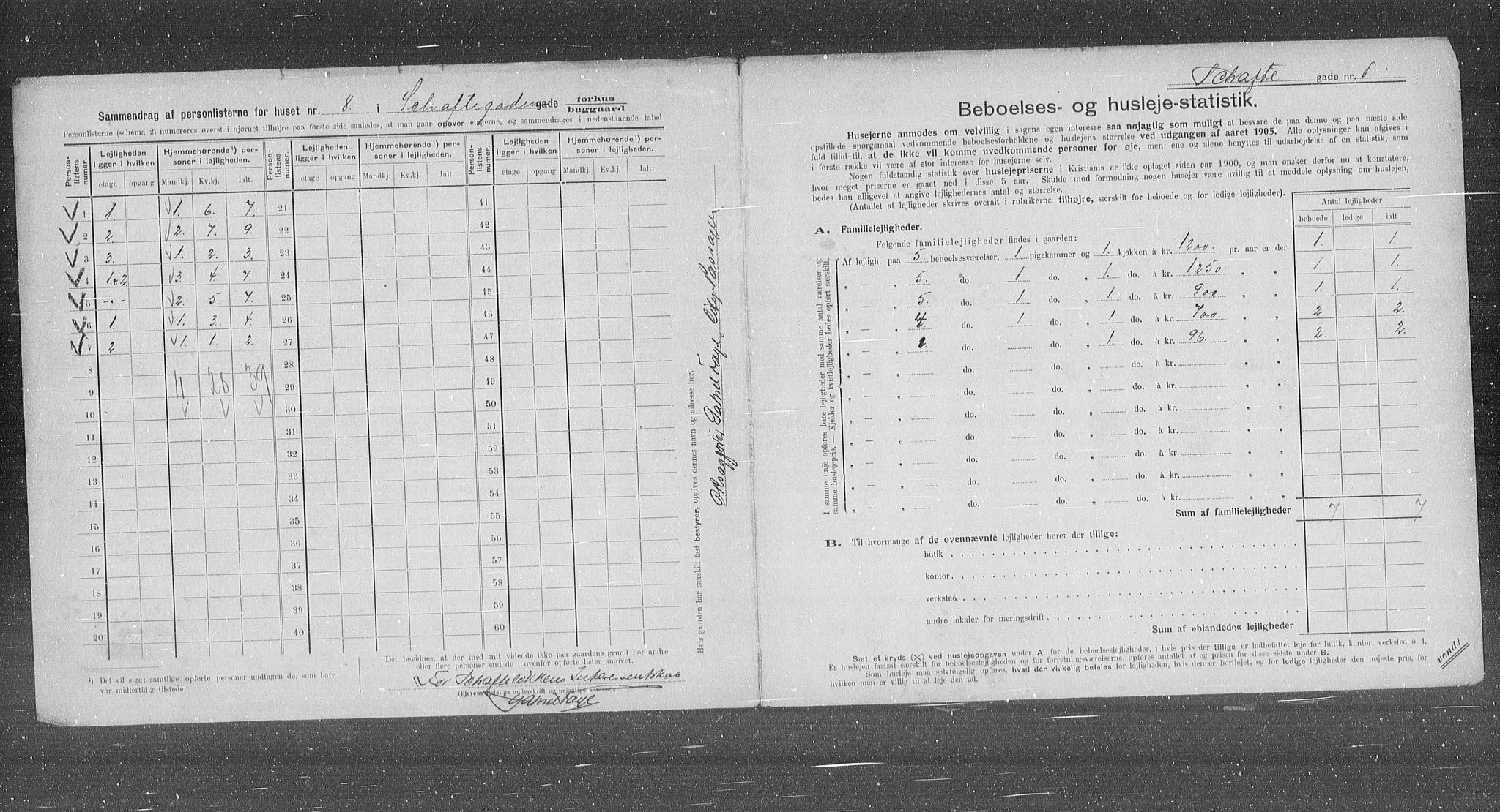 OBA, Municipal Census 1905 for Kristiania, 1905, p. 46486