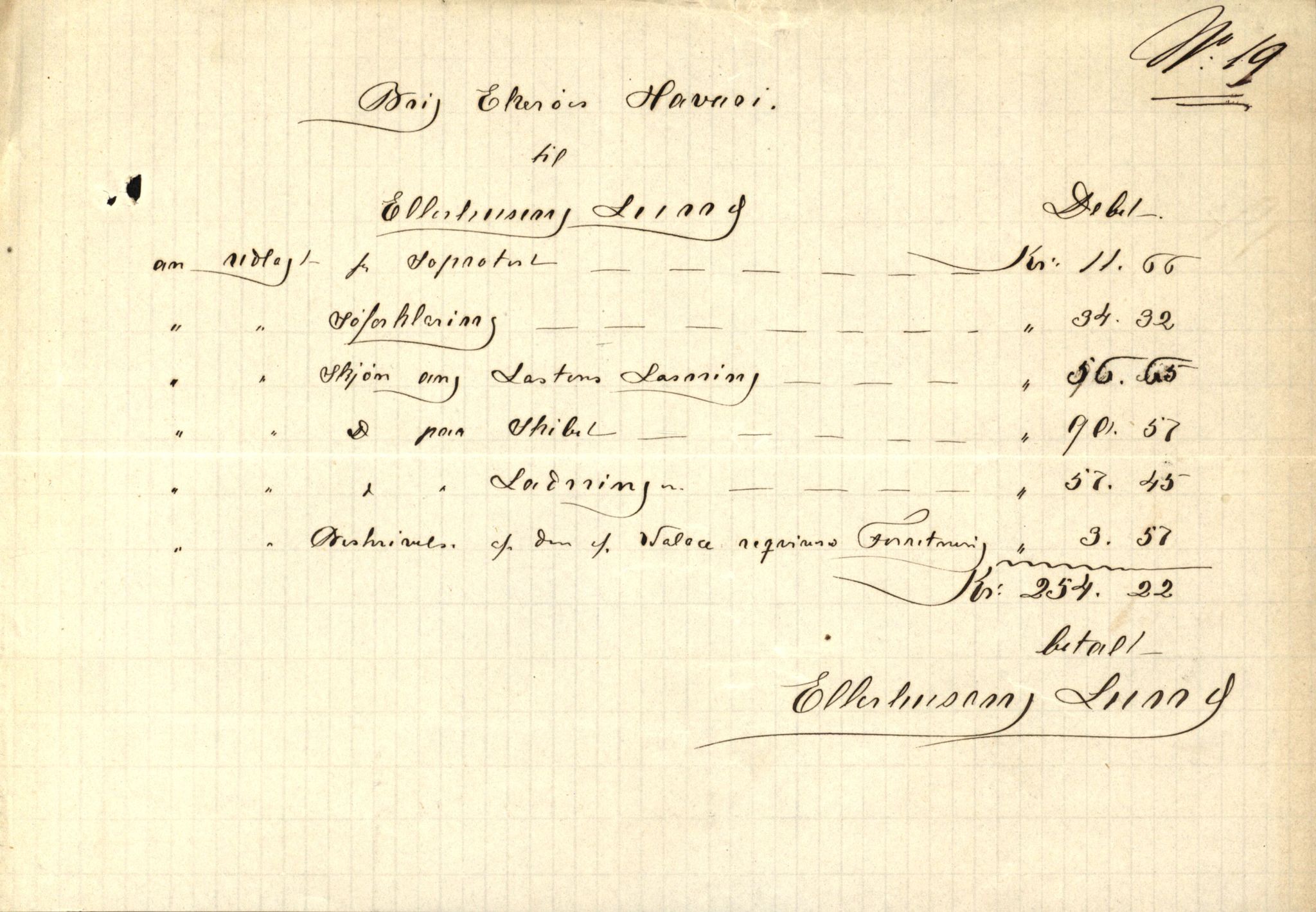 Pa 63 - Østlandske skibsassuranceforening, VEMU/A-1079/G/Ga/L0015/0003: Havaridokumenter / Egerøen, 1882