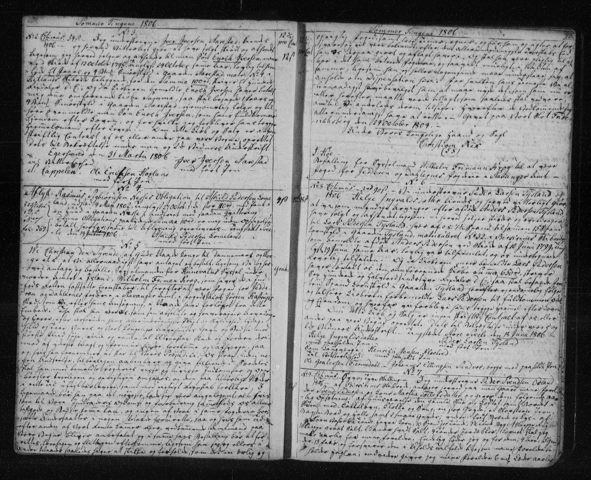 Jæren og Dalane sorenskriveri, AV/SAST-A-100306/4/41/41B/L0011: Mortgage book no. 8, 1805-1812, p. 43