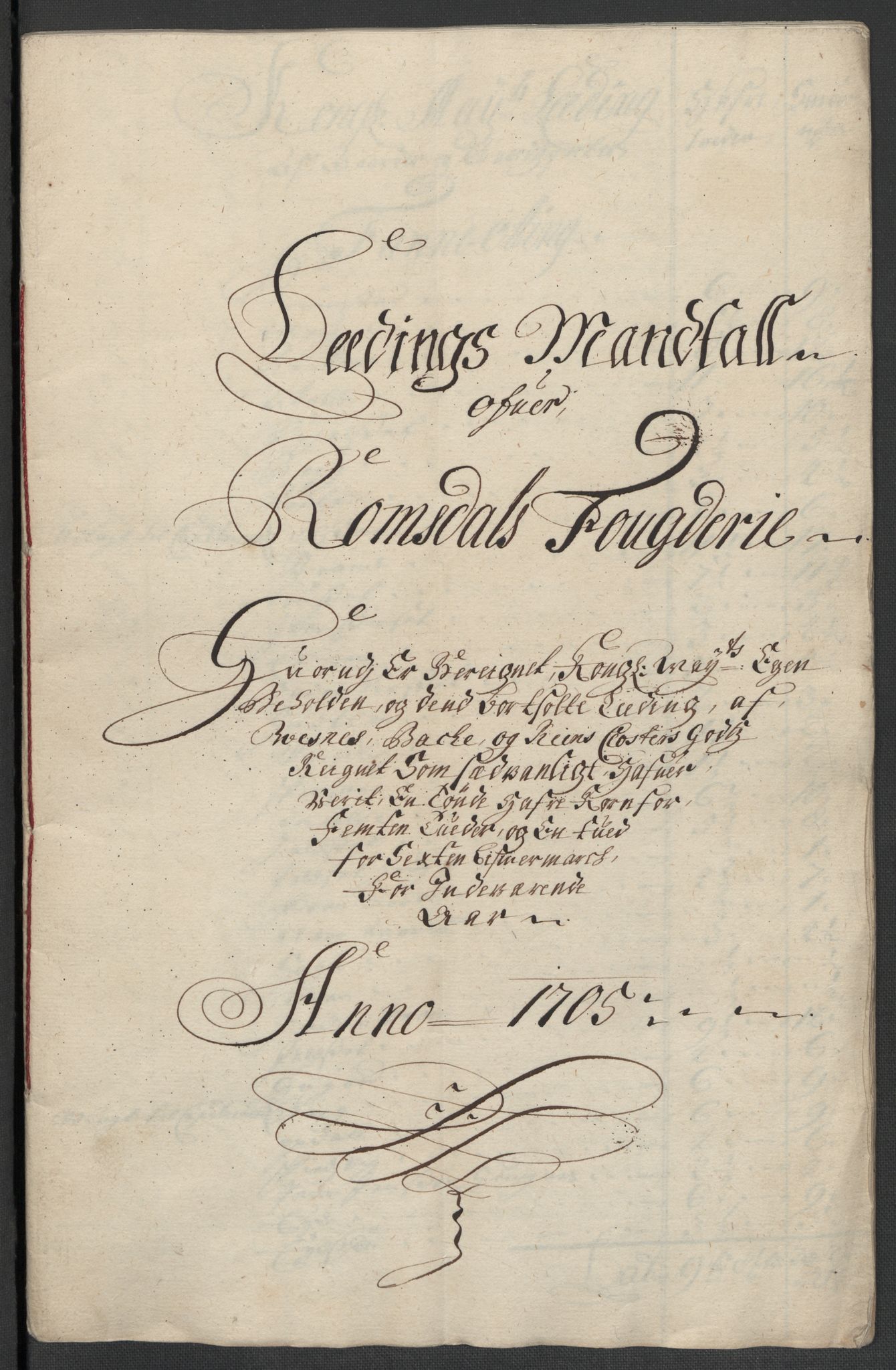 Rentekammeret inntil 1814, Reviderte regnskaper, Fogderegnskap, RA/EA-4092/R55/L3656: Fogderegnskap Romsdal, 1703-1705, p. 450