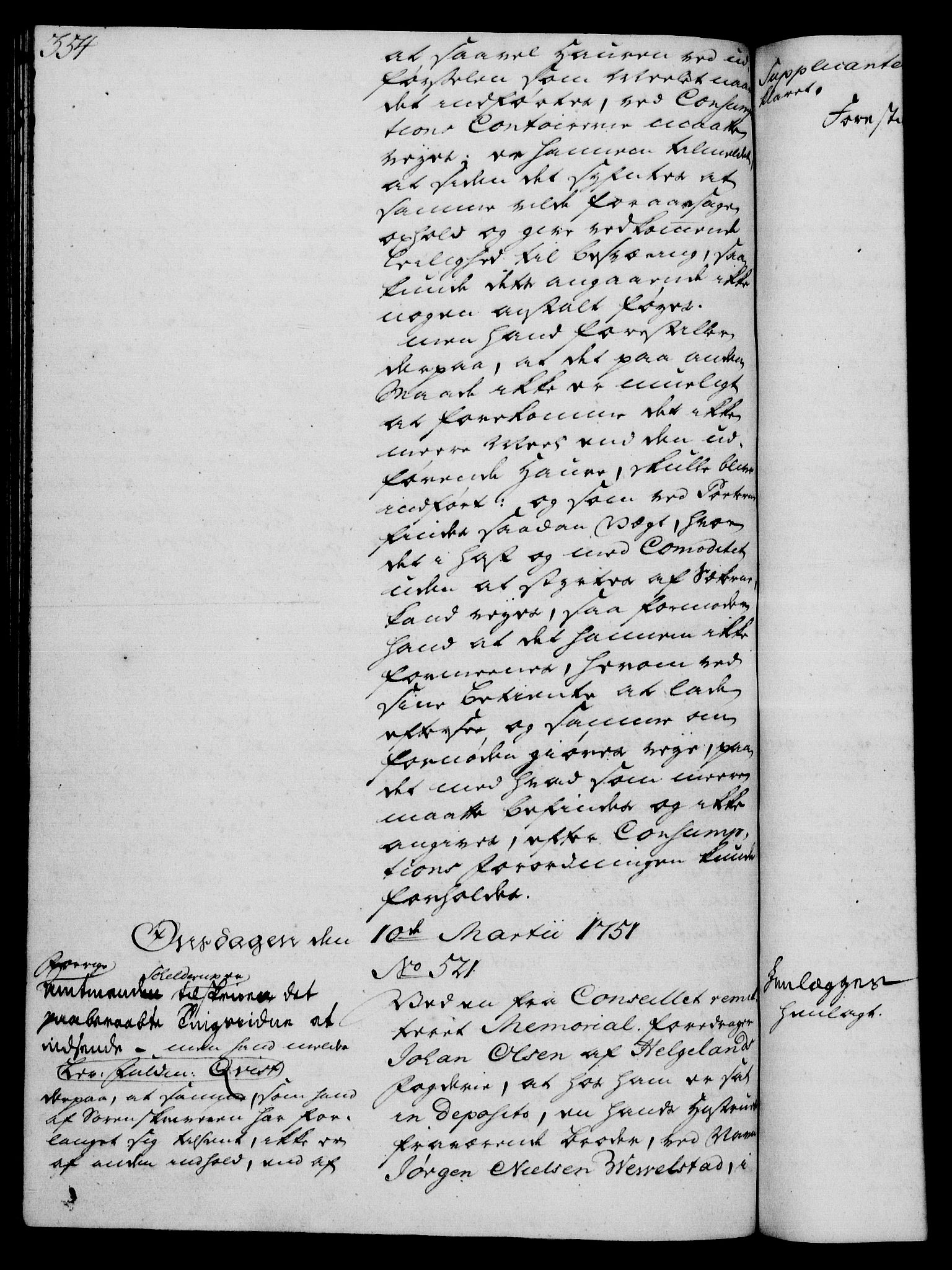 Rentekammeret, Kammerkanselliet, AV/RA-EA-3111/G/Gh/Gha/L0030: Norsk ekstraktmemorialprotokoll (merket RK 53.75), 1749-1751, p. 354