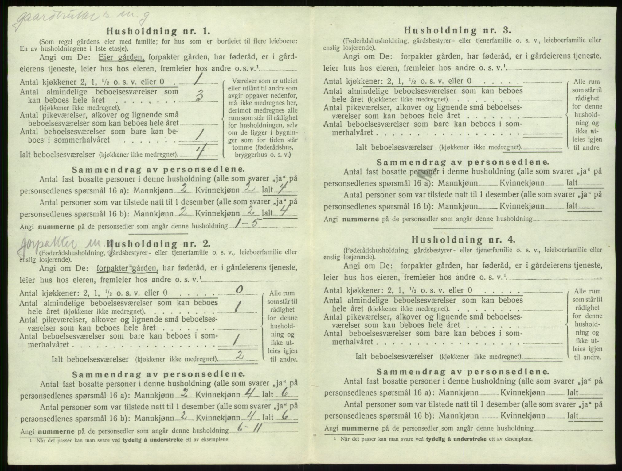 SAB, 1920 census for Kyrkjebø, 1920, p. 128