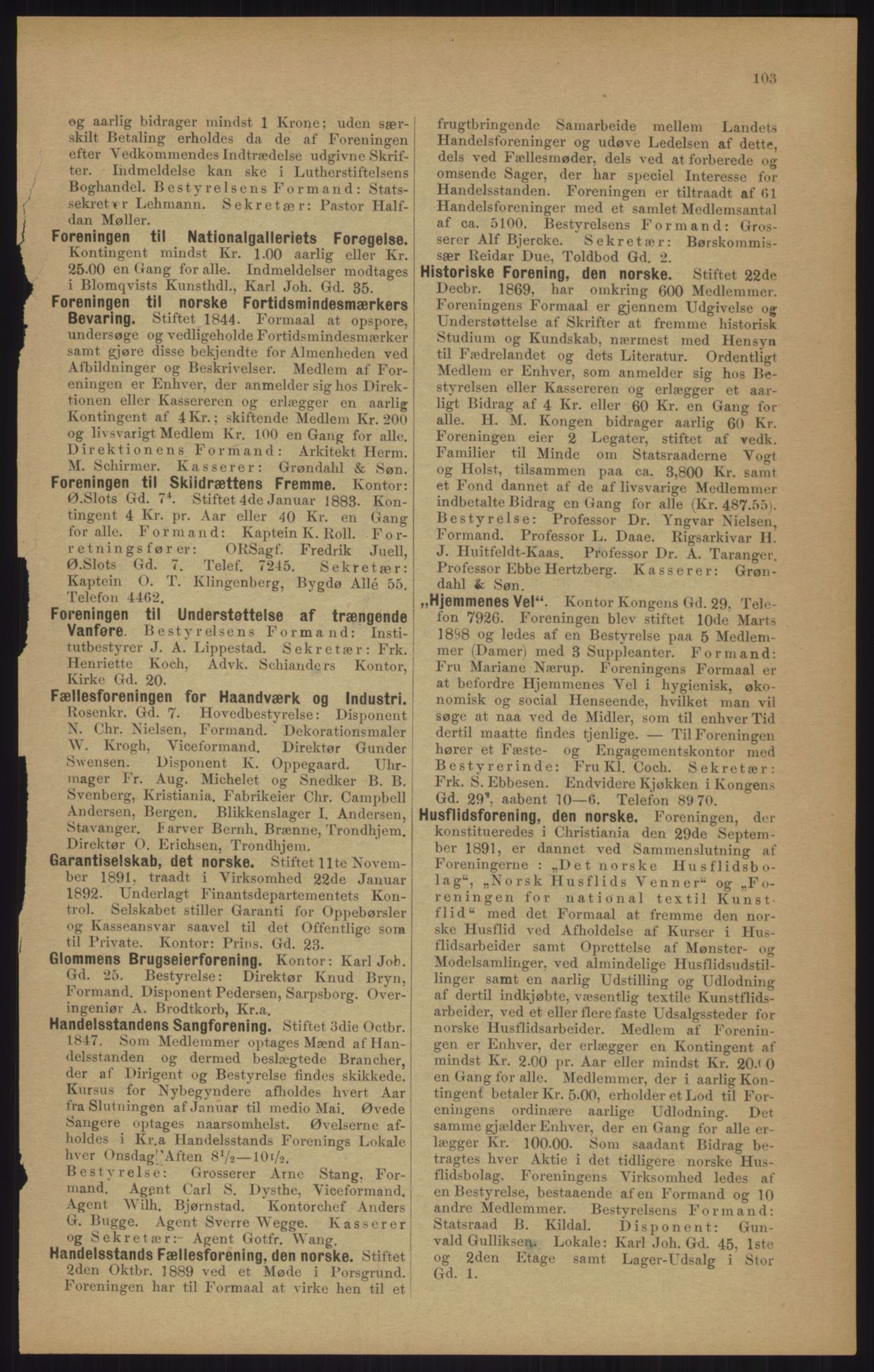 Kristiania/Oslo adressebok, PUBL/-, 1905, p. 103