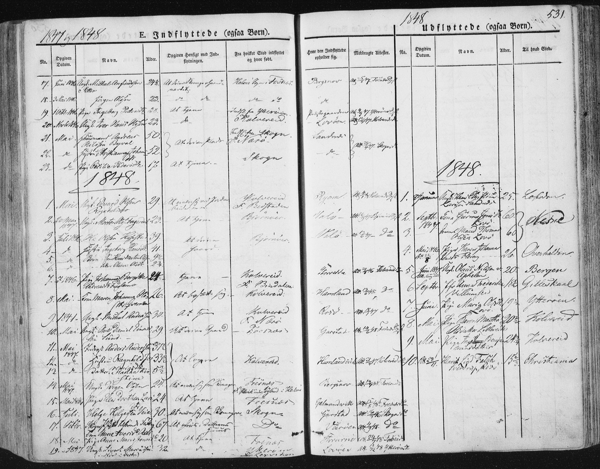 Ministerialprotokoller, klokkerbøker og fødselsregistre - Nord-Trøndelag, SAT/A-1458/784/L0669: Parish register (official) no. 784A04, 1829-1859, p. 531