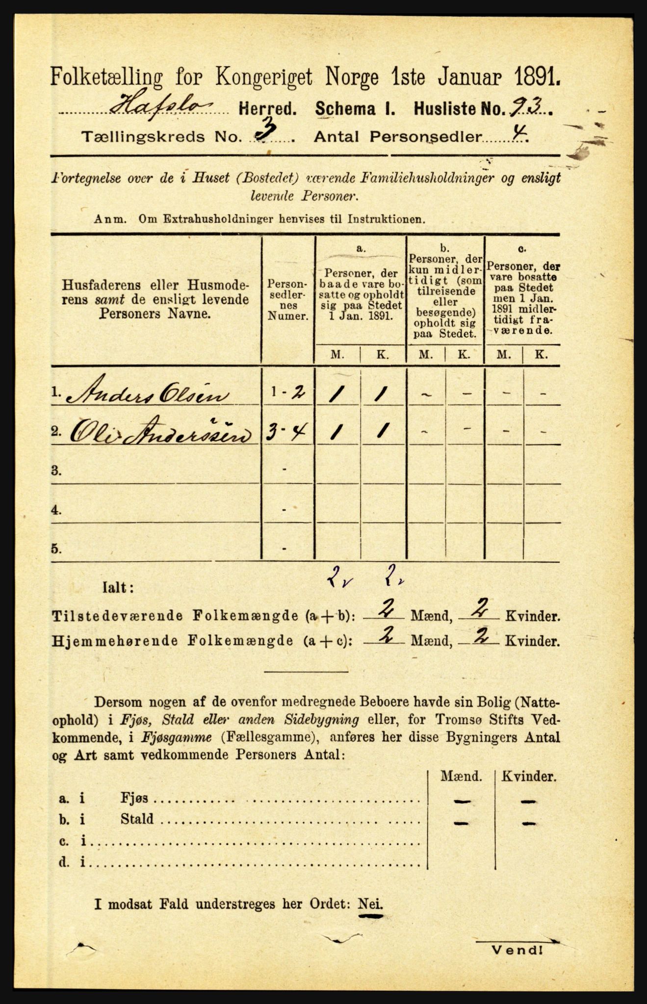 RA, 1891 census for 1425 Hafslo, 1891, p. 973