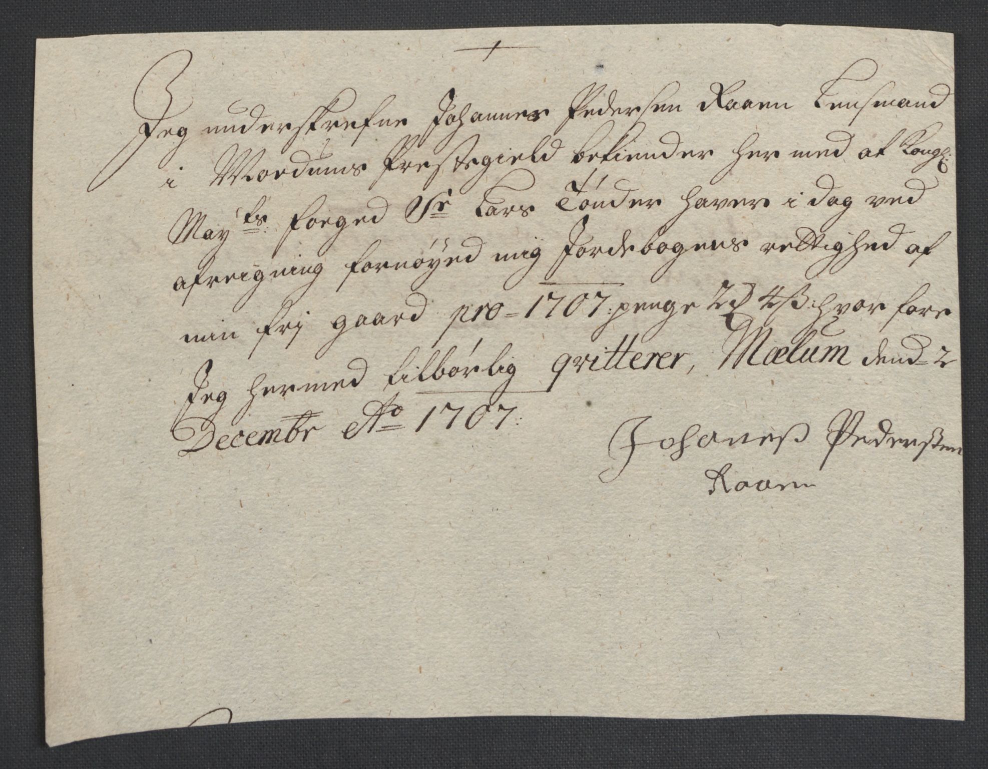 Rentekammeret inntil 1814, Reviderte regnskaper, Fogderegnskap, AV/RA-EA-4092/R22/L1466: Fogderegnskap Ringerike, Hallingdal og Buskerud, 1707, p. 272