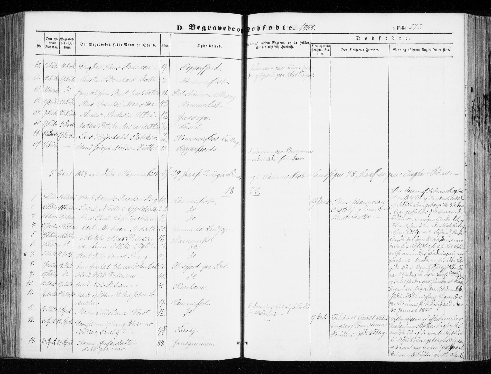 Hammerfest sokneprestkontor, SATØ/S-1347/H/Ha/L0004.kirke: Parish register (official) no. 4, 1843-1856, p. 272