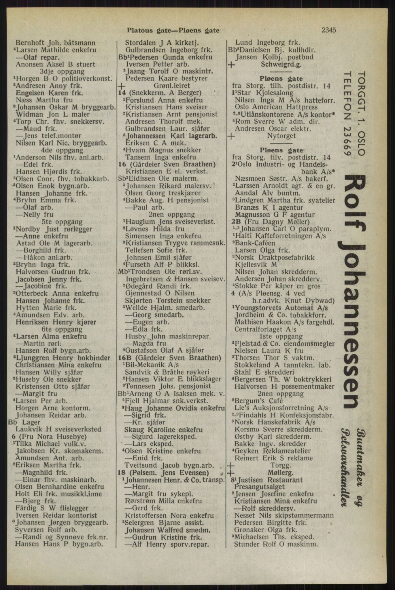 Kristiania/Oslo adressebok, PUBL/-, 1944, p. 2345