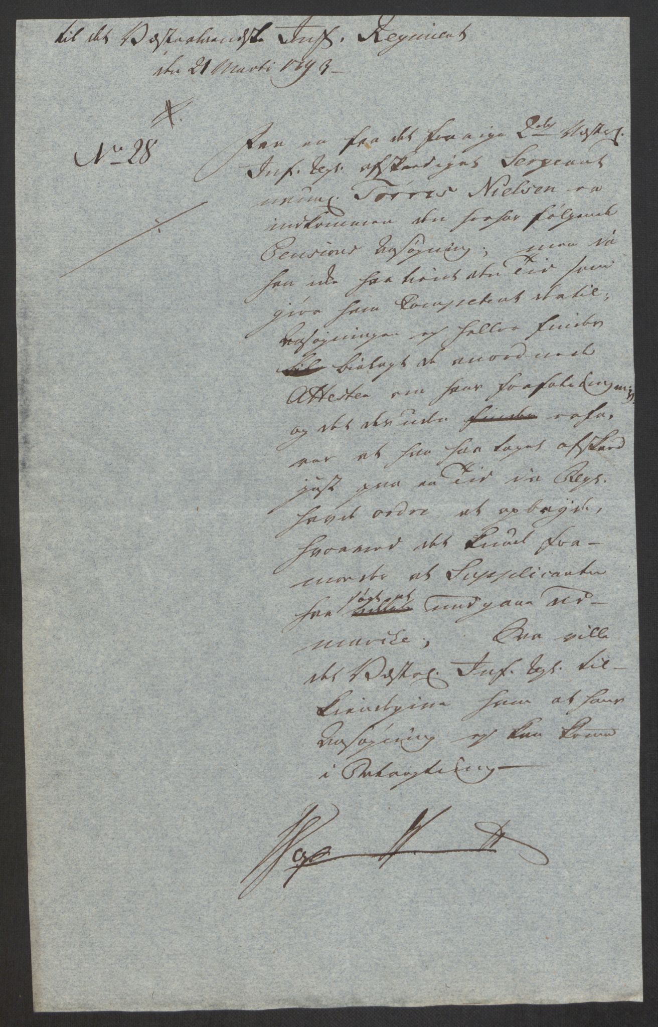 Forsvaret, Den norske kvesthuskasse/krigshospitalkasse, AV/RA-RAFA-1887/F/Fa/L0008: Konsepter, 1790-1793, p. 1053