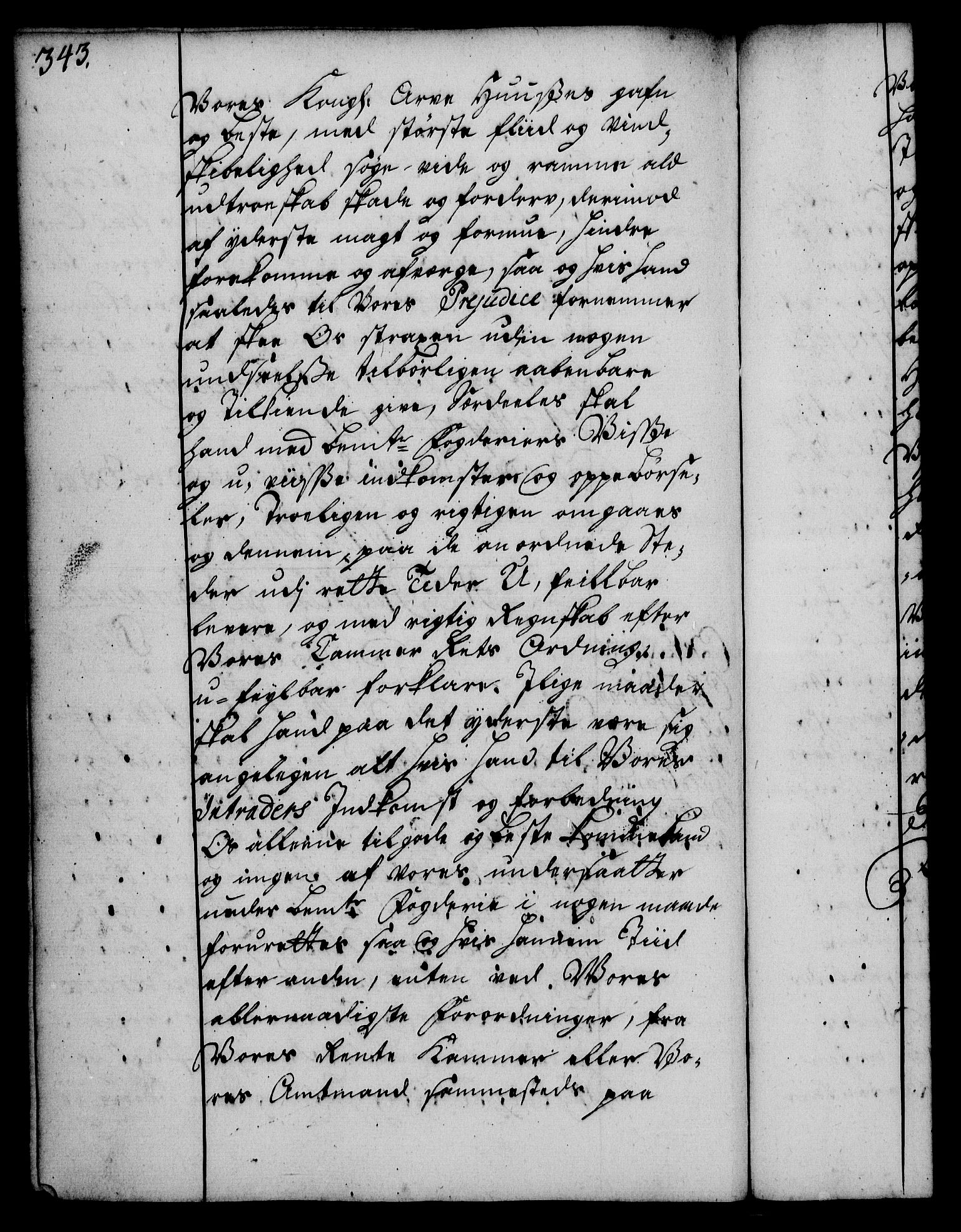 Rentekammeret, Kammerkanselliet, AV/RA-EA-3111/G/Gg/Gge/L0002: Norsk bestallingsprotokoll med register (merket RK 53.26), 1730-1744, p. 343