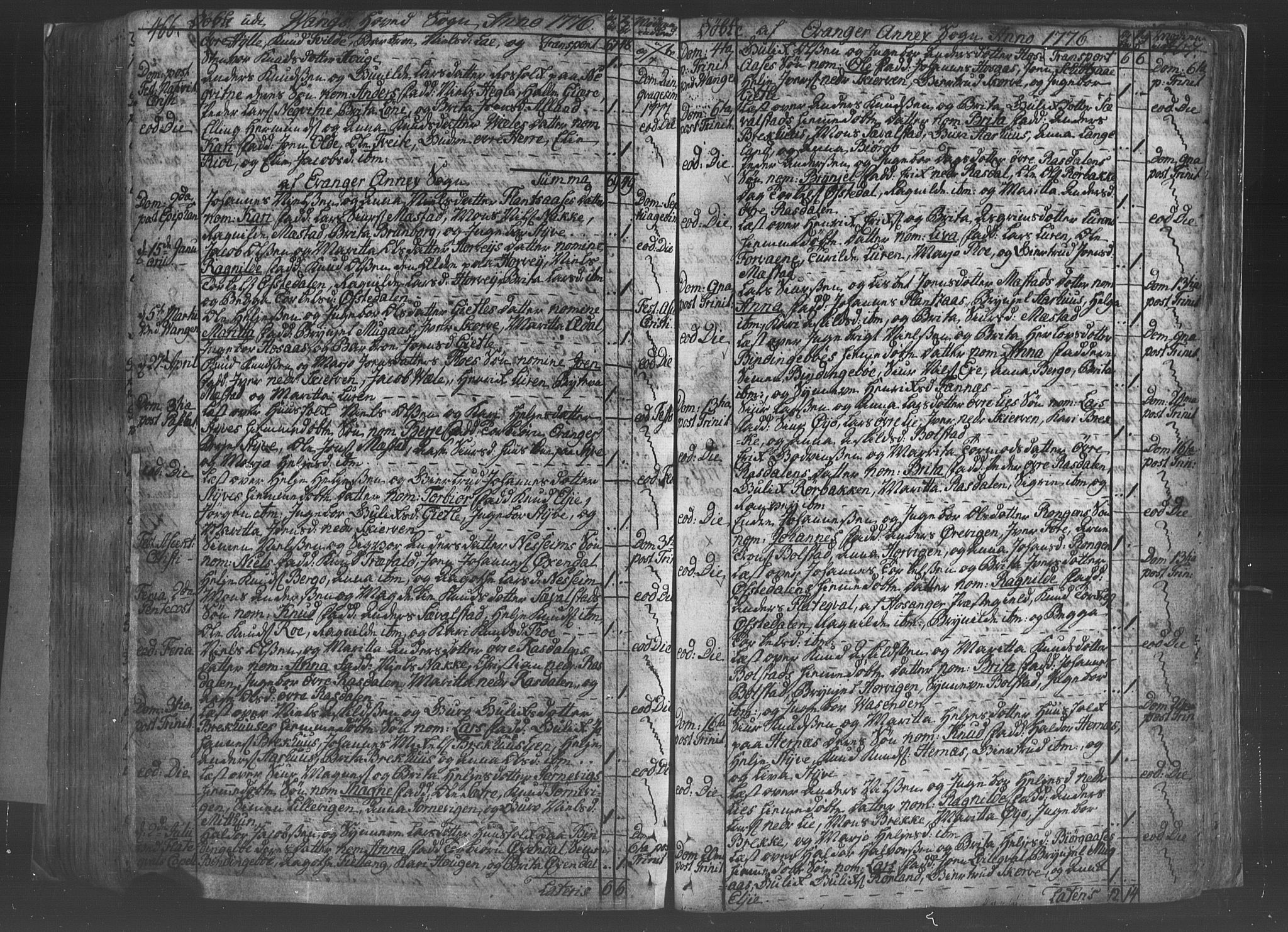 Voss sokneprestembete, SAB/A-79001/H/Haa: Parish register (official) no. A 8, 1752-1780, p. 466-467