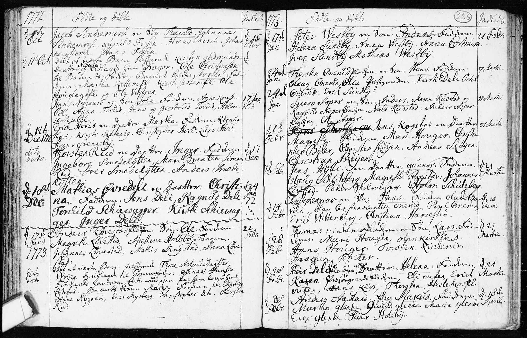 Spydeberg prestekontor Kirkebøker, AV/SAO-A-10924/F/Fa/L0002: Parish register (official) no. I 2, 1739-1780, p. 226