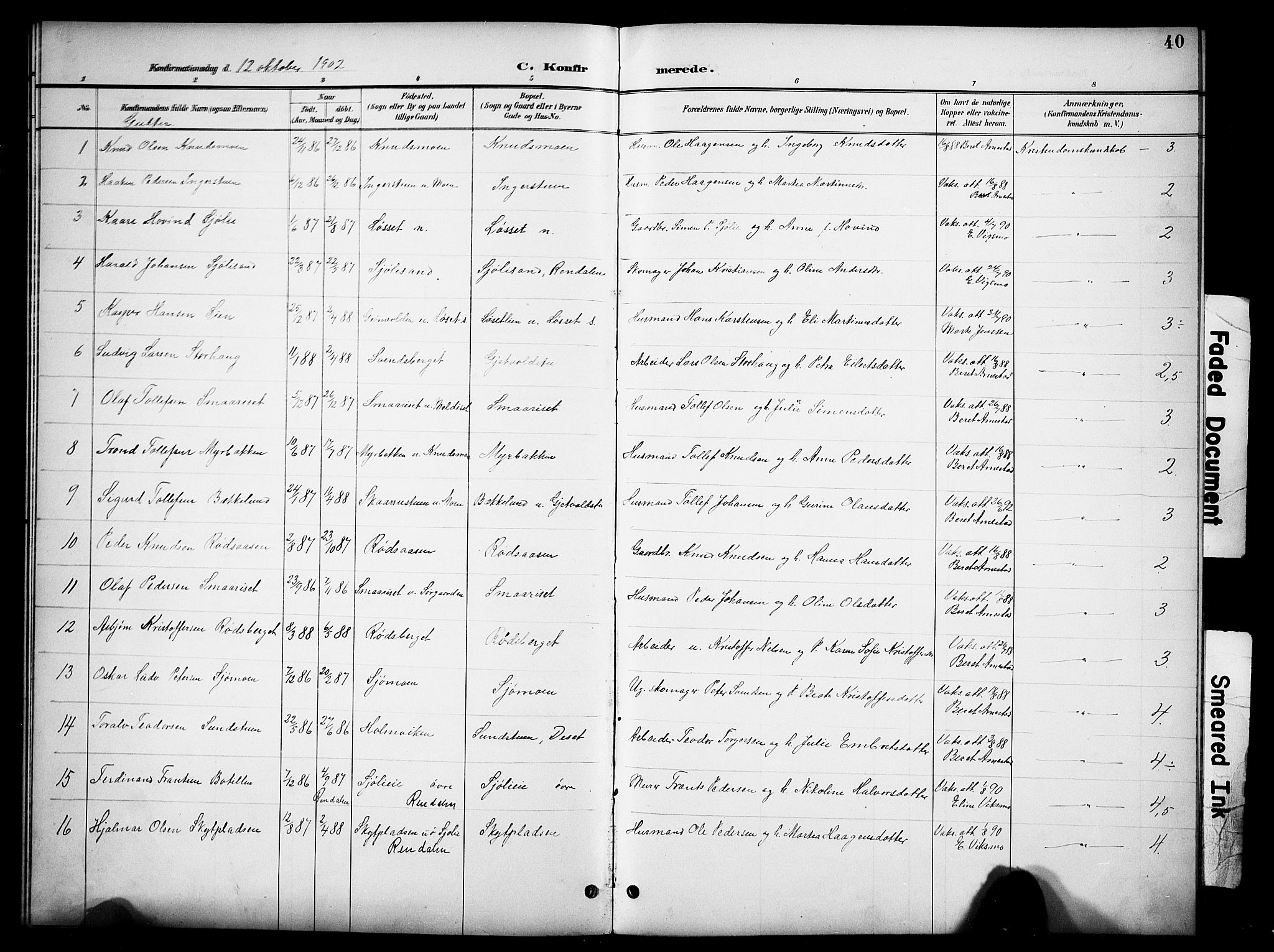 Åmot prestekontor, Hedmark, AV/SAH-PREST-056/H/Ha/Hab/L0013: Parish register (copy) no. 13, 1895-1910, p. 40