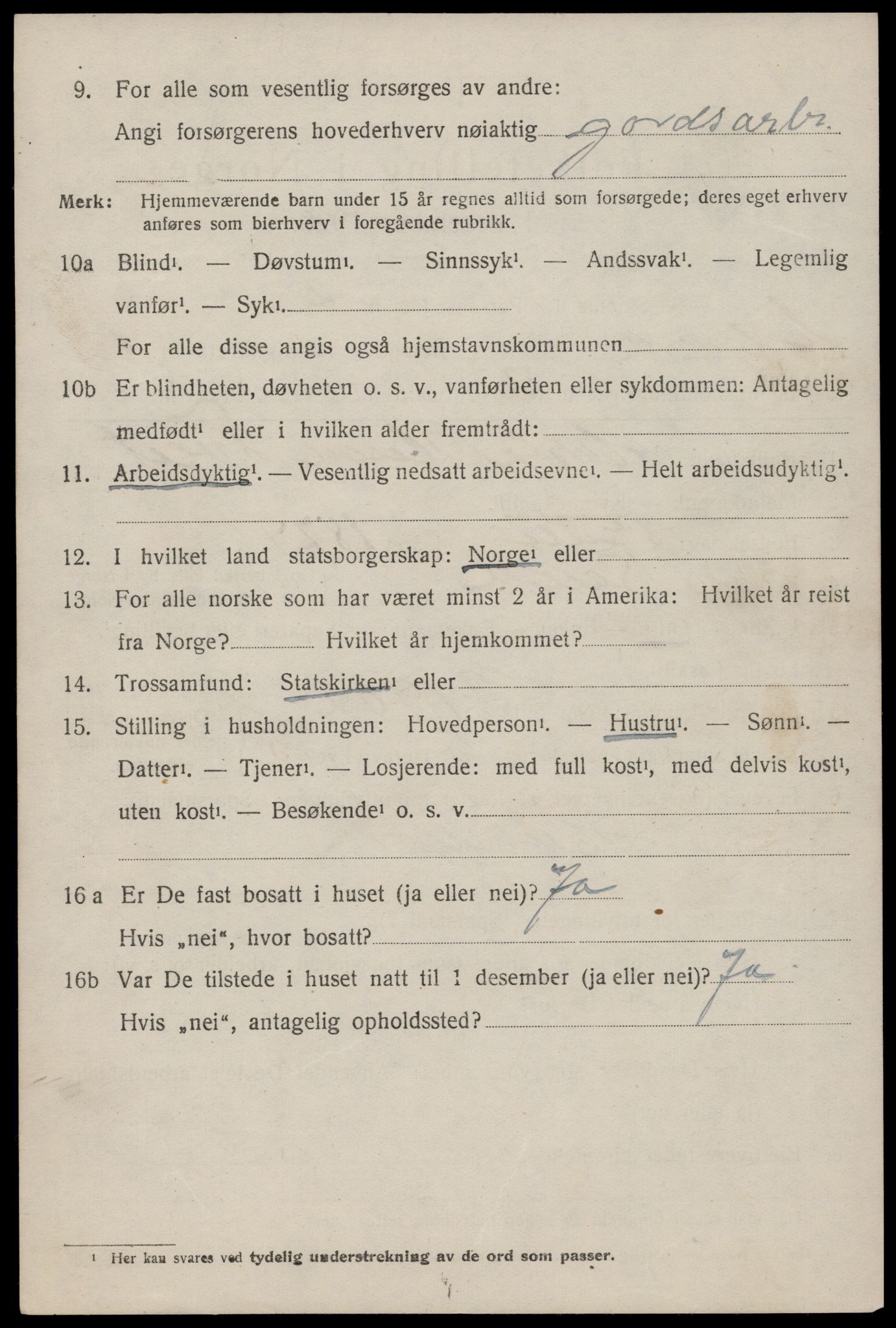 SAST, 1920 census for Erfjord, 1920, p. 286