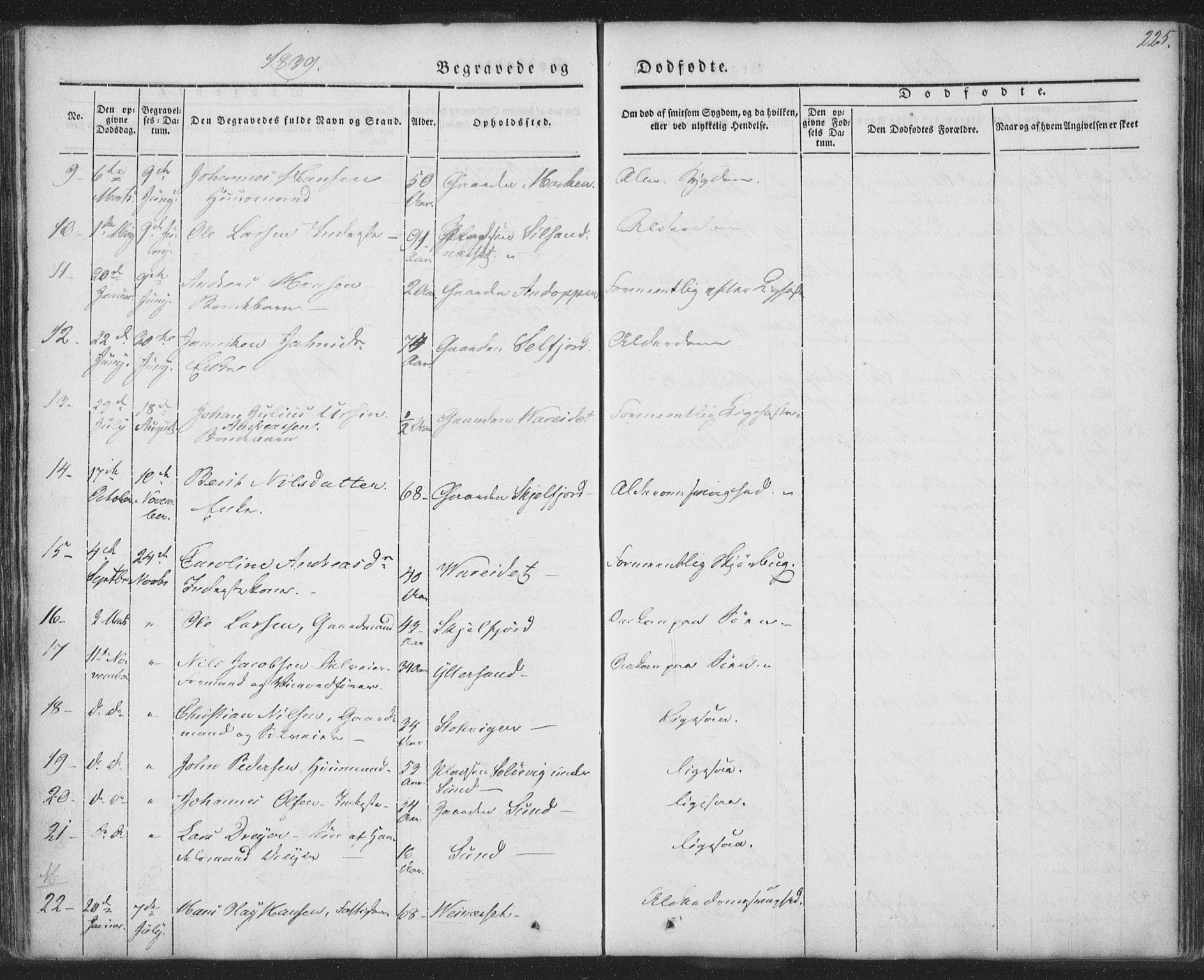 Ministerialprotokoller, klokkerbøker og fødselsregistre - Nordland, AV/SAT-A-1459/885/L1202: Parish register (official) no. 885A03, 1838-1859, p. 225