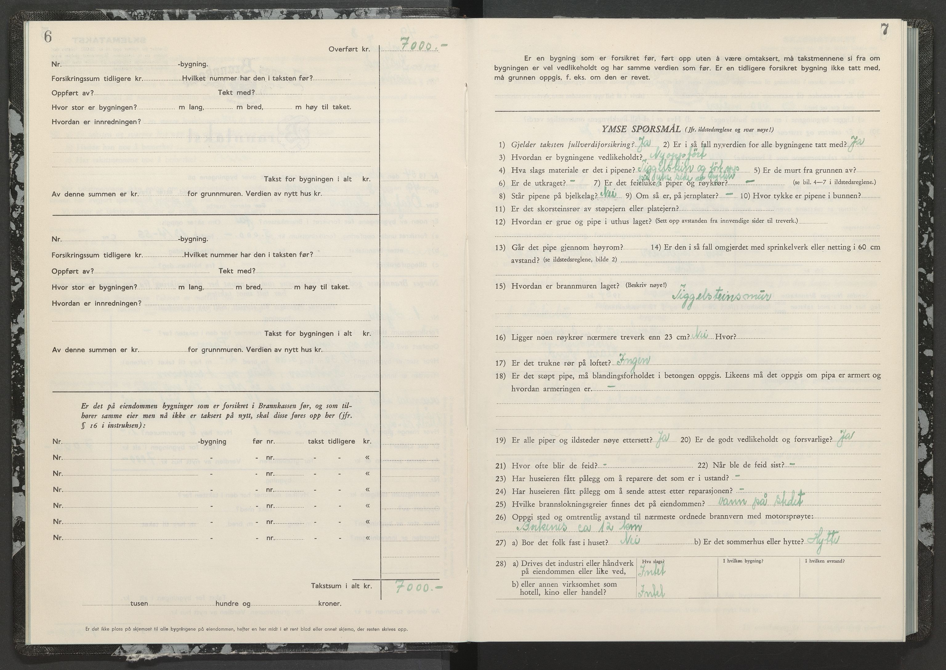 Kvæfjord lensmannskontor, AV/SATØ-SATO-112/F/Fp/Fpa/L0115: Branntakstprotokoll, 1954-1955