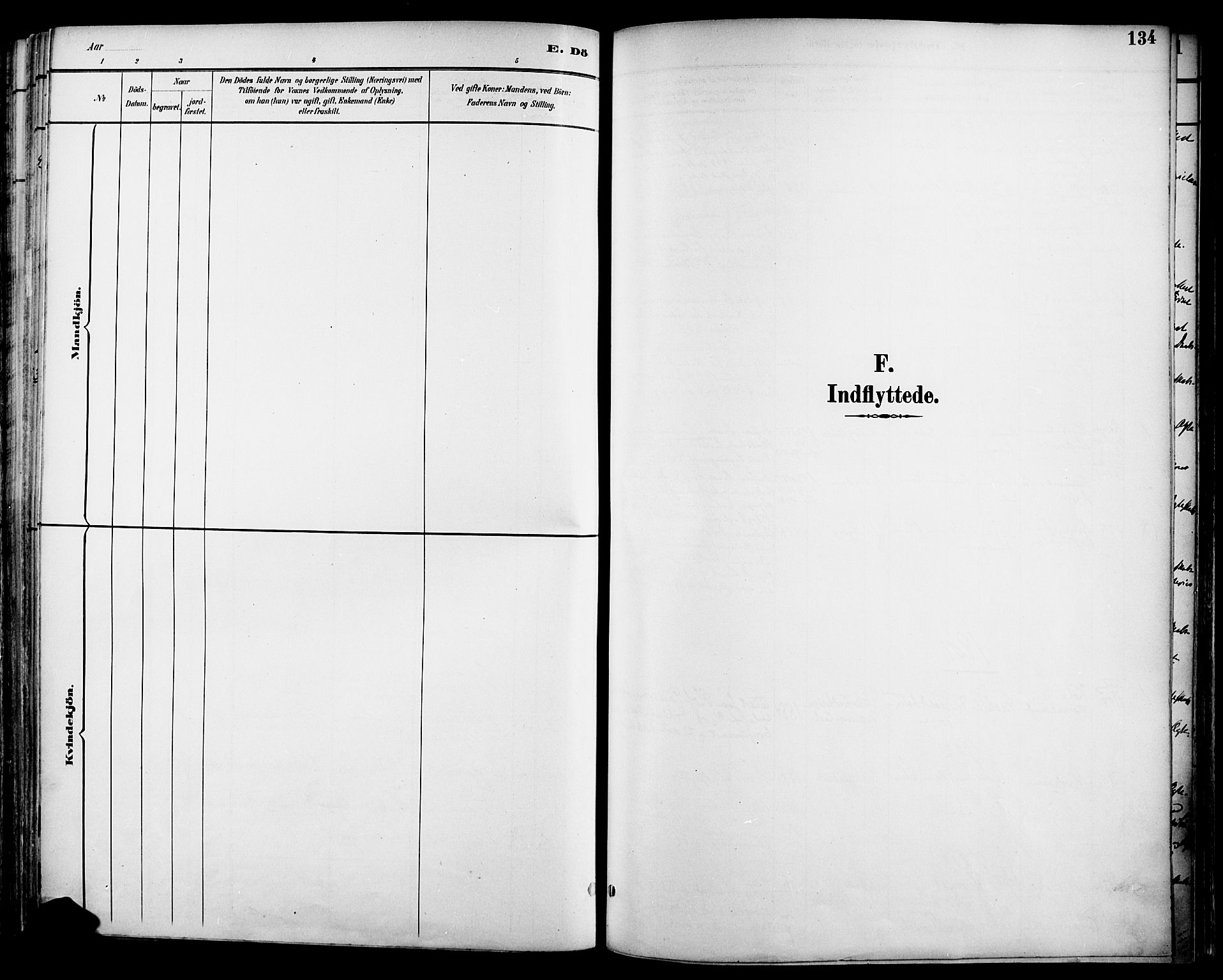 Nannestad prestekontor Kirkebøker, AV/SAO-A-10414a/F/Fa/L0015: Parish register (official) no. I 15, 1891-1905, p. 134