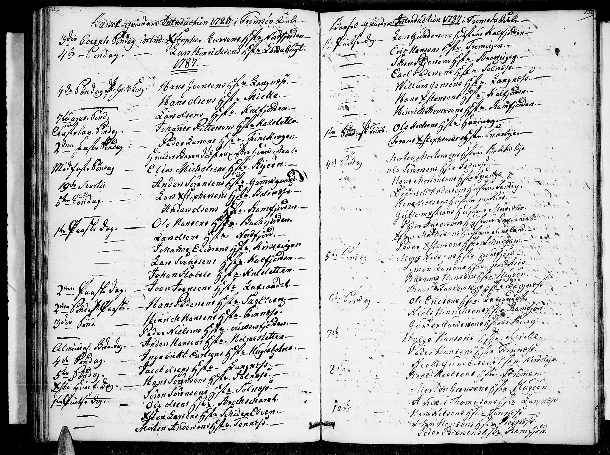 Tromsø sokneprestkontor/stiftsprosti/domprosti, AV/SATØ-S-1343/G/Ga/L0003kirke: Parish register (official) no. 3, 1779-1796, p. 132