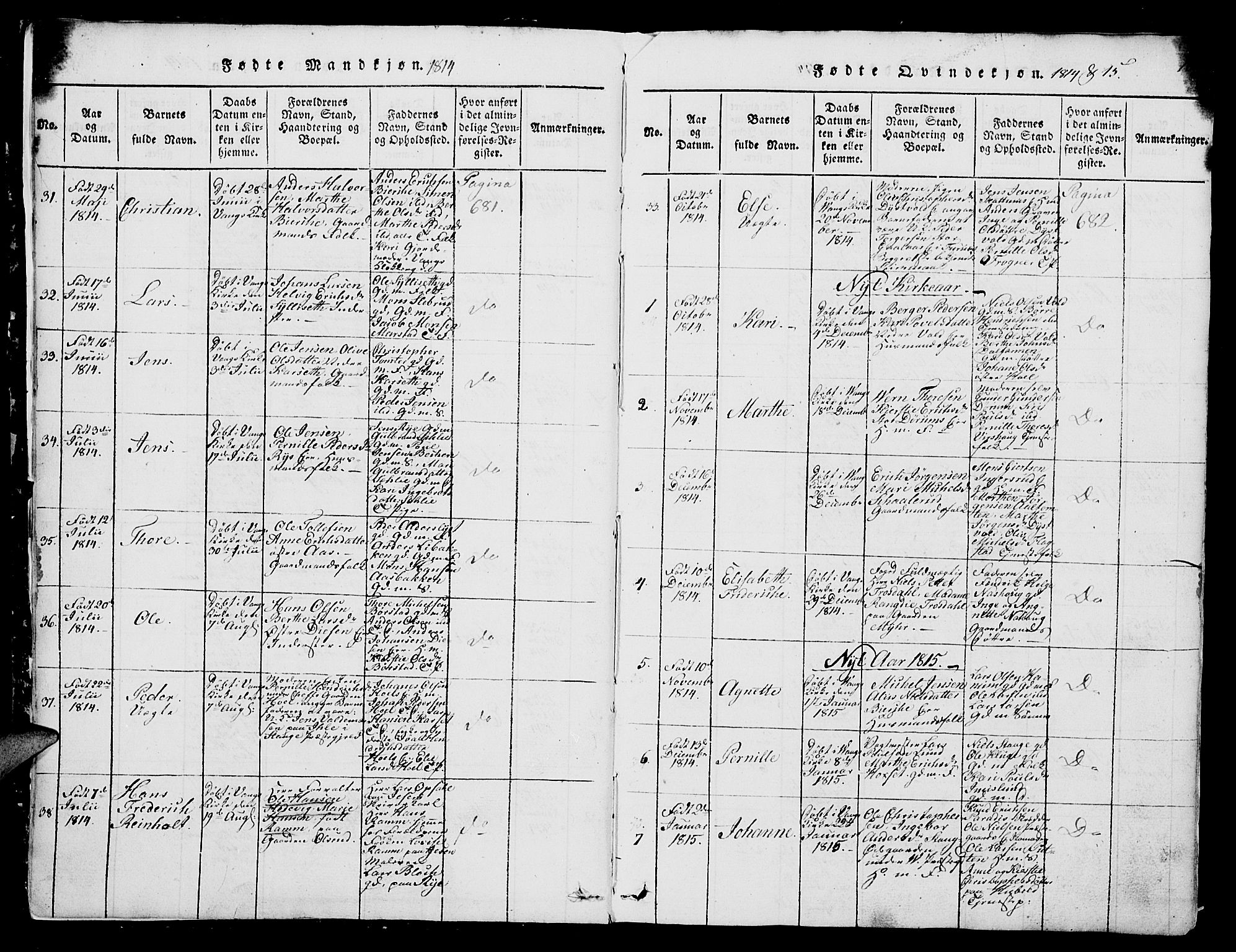 Vang prestekontor, Hedmark, SAH/PREST-008/H/Ha/Hab/L0004: Parish register (copy) no. 4, 1813-1827, p. 9-10