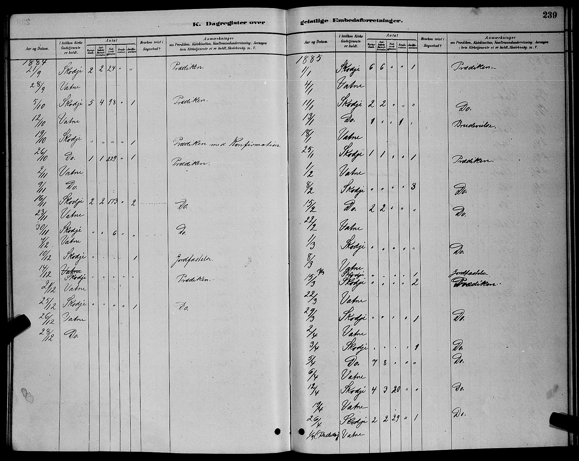 Ministerialprotokoller, klokkerbøker og fødselsregistre - Møre og Romsdal, AV/SAT-A-1454/524/L0365: Parish register (copy) no. 524C06, 1880-1899, p. 239