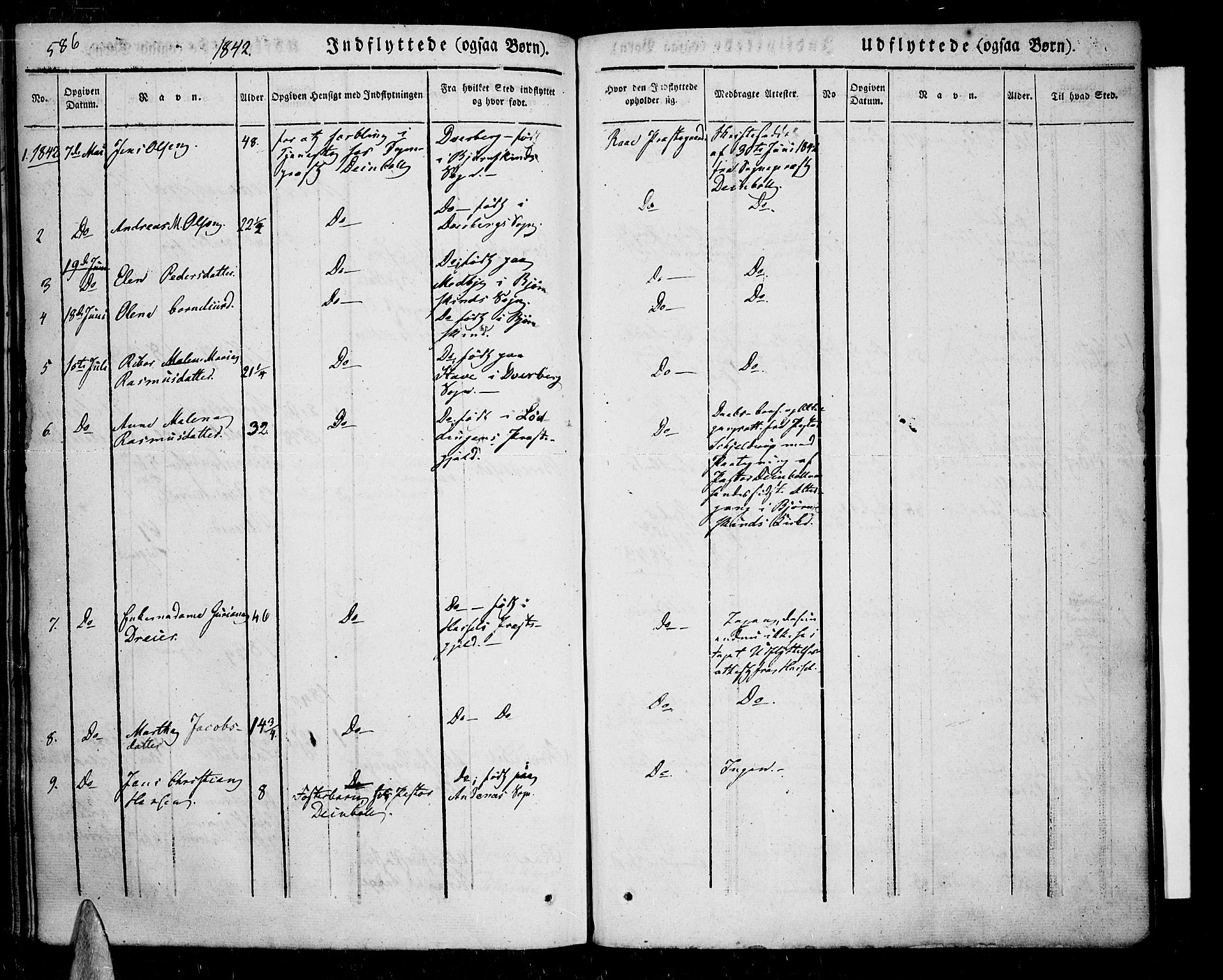 Kvæfjord sokneprestkontor, SATØ/S-1323/G/Ga/Gaa/L0003kirke: Parish register (official) no. 3, 1830-1857, p. 586